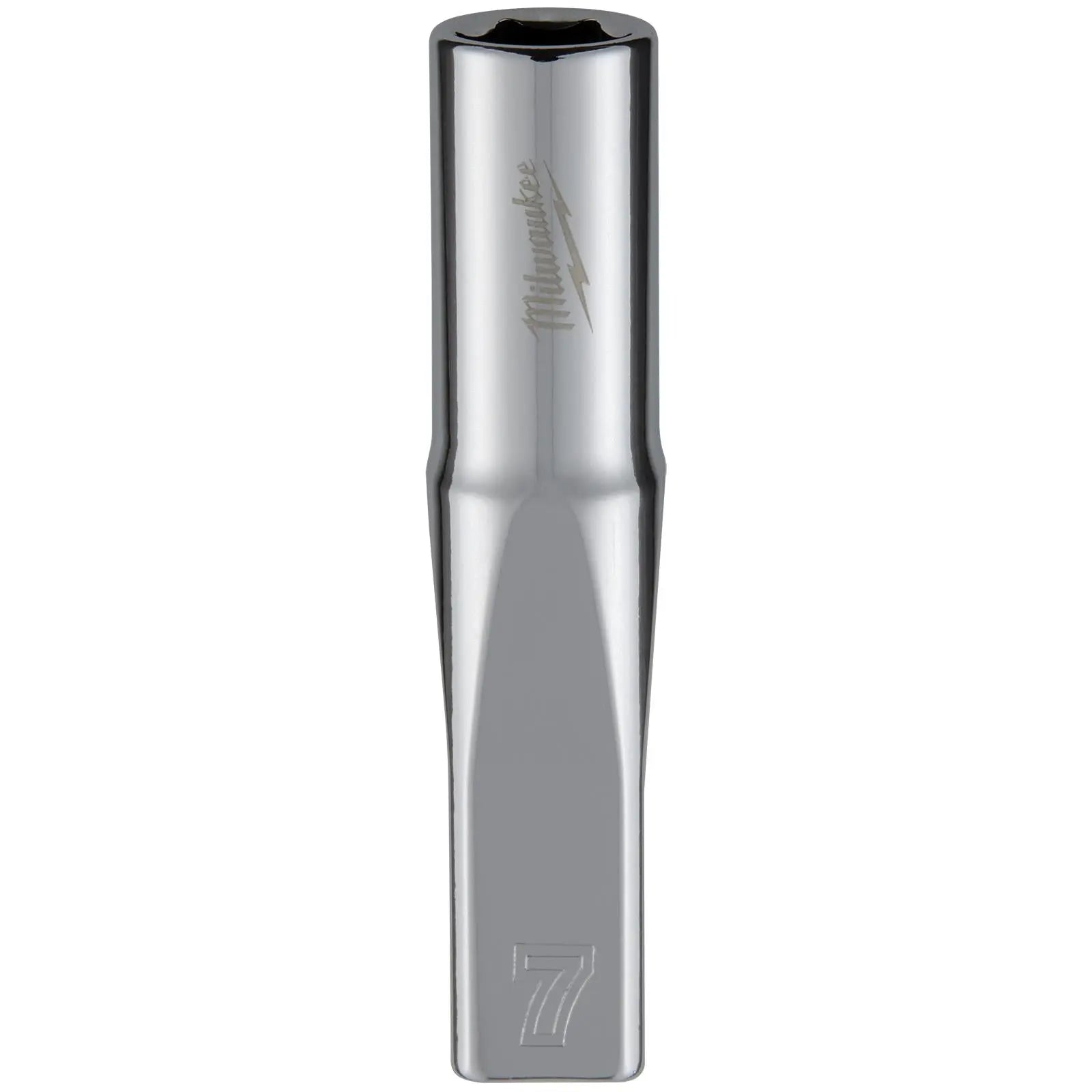 Milwaukee Chrome Socket 1/4" Drive Four Flat Sides Metric Deep 4-15mm Individual  White Rose Tools