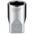 Milwaukee Chrome Socket 1/4" Drive Four Flat Sides Metric Standard 4-15mm Individual  White Rose Tools