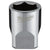Milwaukee Chrome Socket 1/4" Drive Four Flat Sides Metric Standard 4-15mm Individual  White Rose Tools