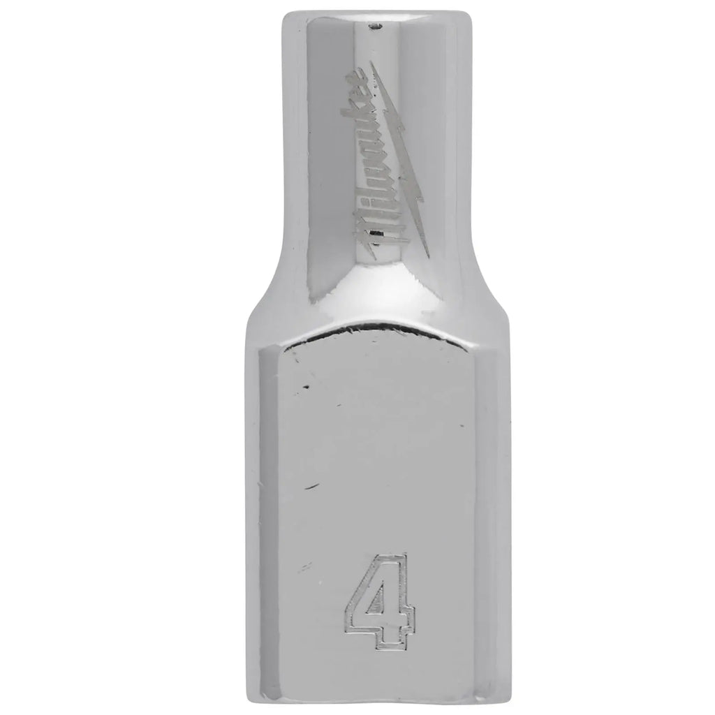 Milwaukee Chrome Socket 1/4" Drive Four Flat Sides Metric Standard 4-15mm Individual  White Rose Tools