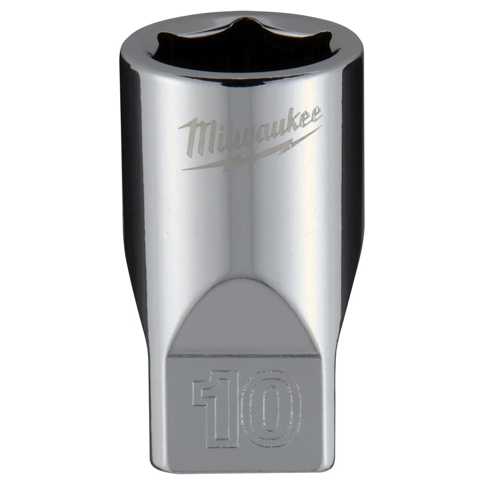 Milwaukee Chrome Socket 1/4" Drive Four Flat Sides Metric Standard 4-15mm Individual  White Rose Tools