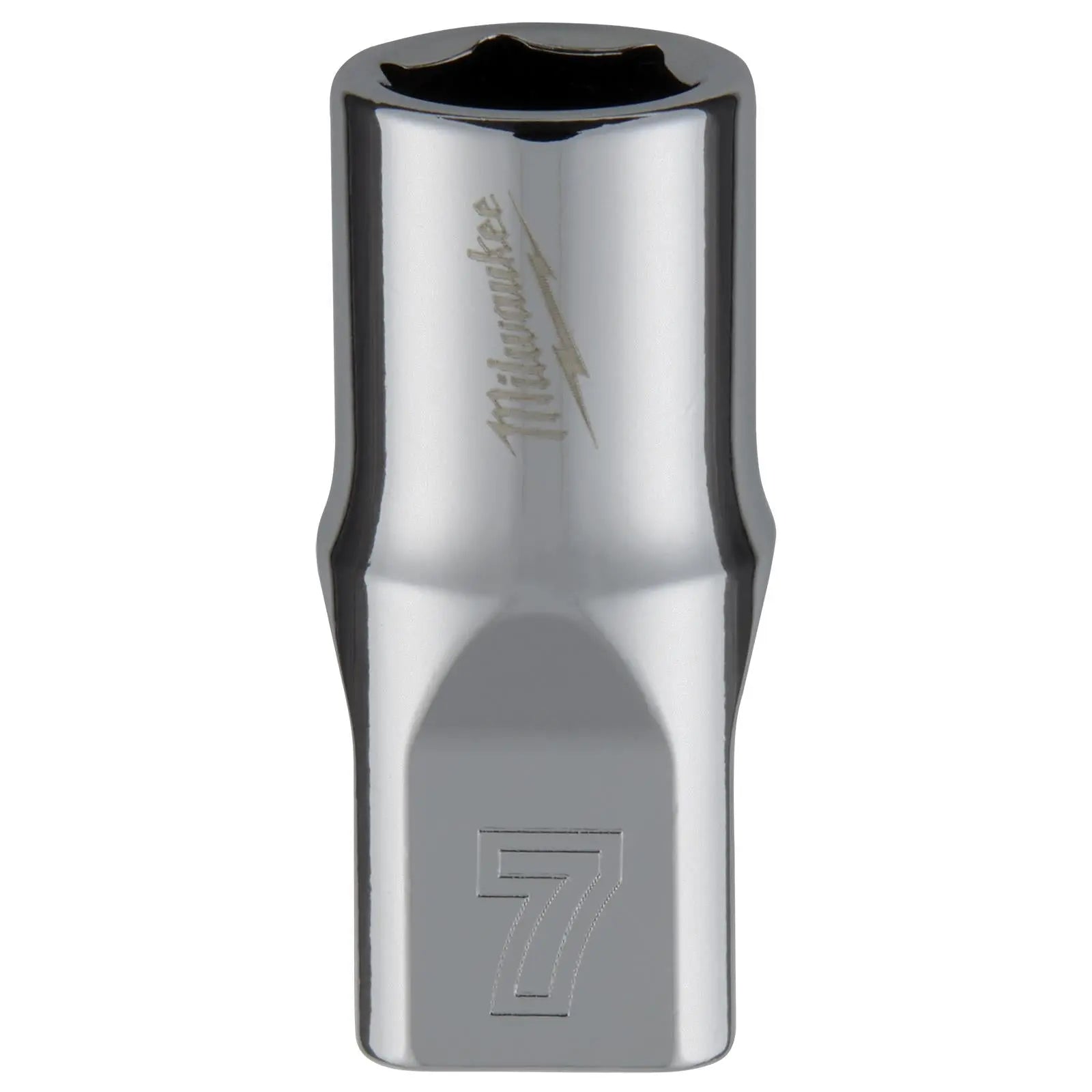 Milwaukee Chrome Socket 1/4" Drive Four Flat Sides Metric Standard 4-15mm Individual  White Rose Tools