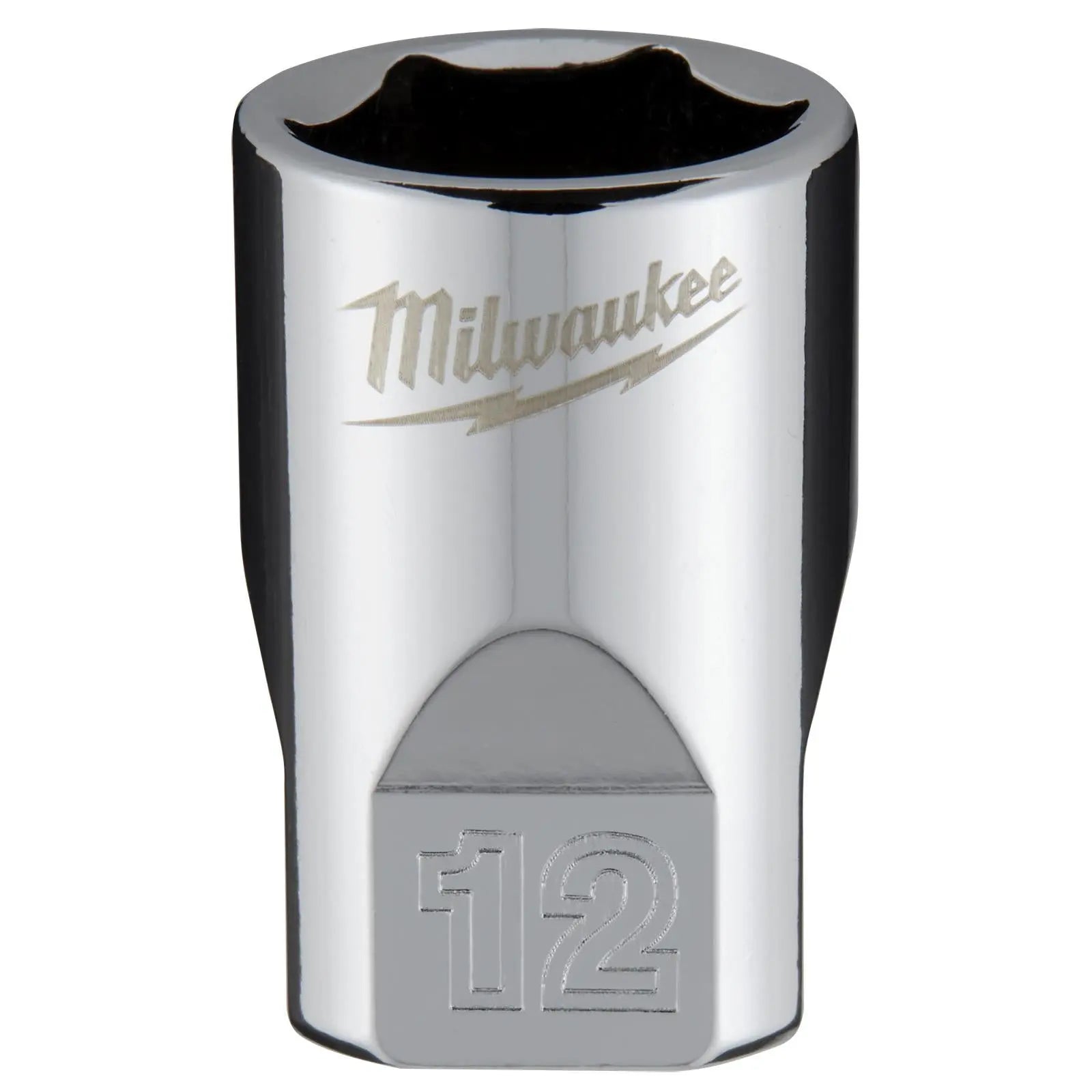 Milwaukee Chrome Socket 1/4" Drive Four Flat Sides Metric Standard 4-15mm Individual  White Rose Tools