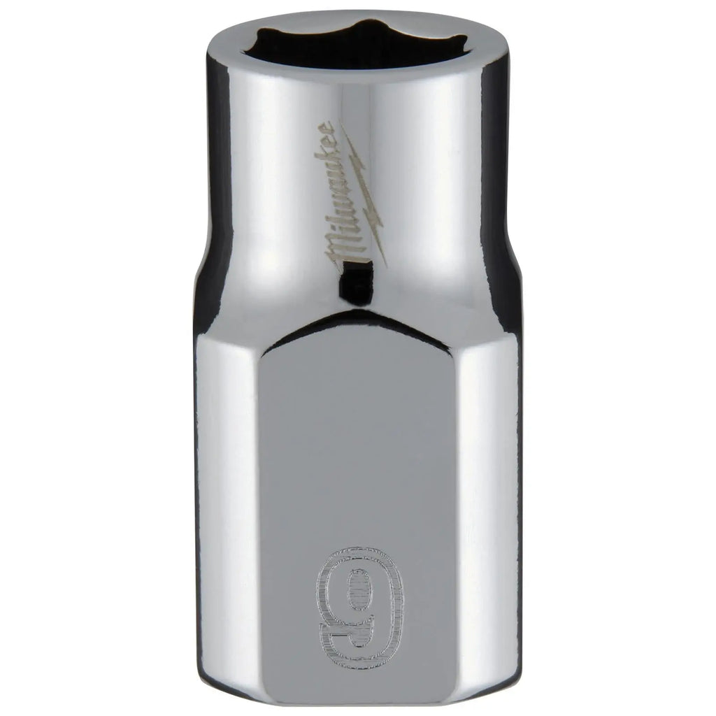 Milwaukee Chrome Socket 3/8" Drive Four Flat Sides Metric Standard 6-24mm Individual  White Rose Tools