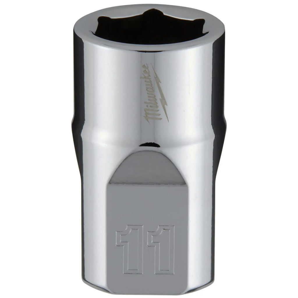 Milwaukee Chrome Socket 3/8" Drive Four Flat Sides Metric Standard 6-24mm Individual  White Rose Tools