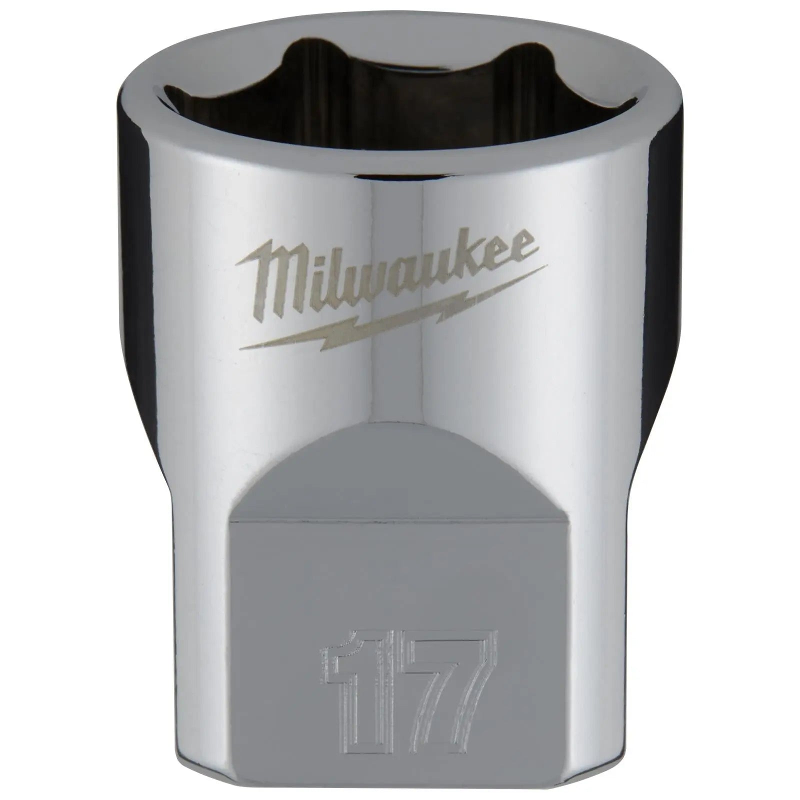 Milwaukee Chrome Socket 3/8" Drive Four Flat Sides Metric Standard 6-24mm Individual  White Rose Tools