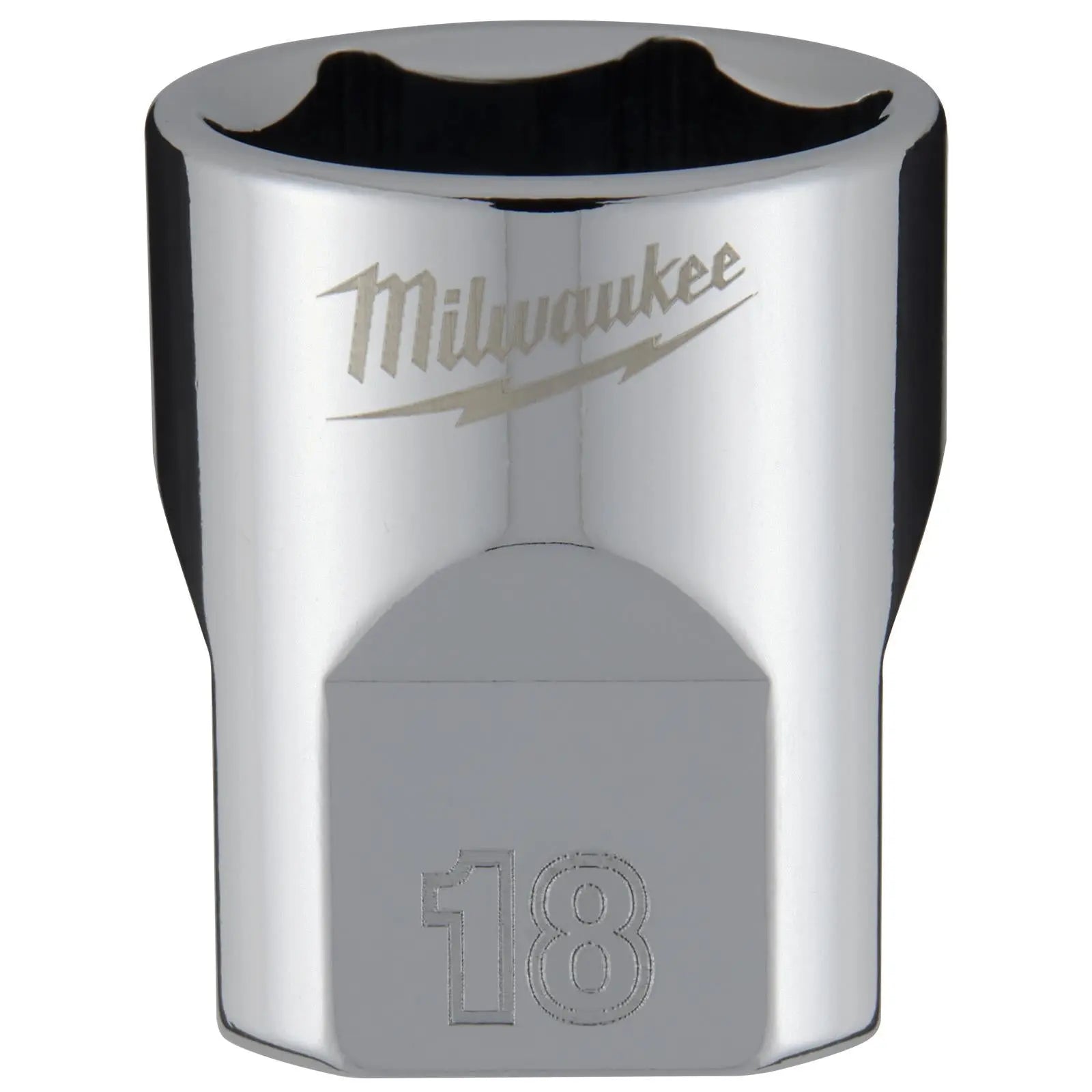 Milwaukee Chrome Socket 3/8" Drive Four Flat Sides Metric Standard 6-24mm Individual  White Rose Tools