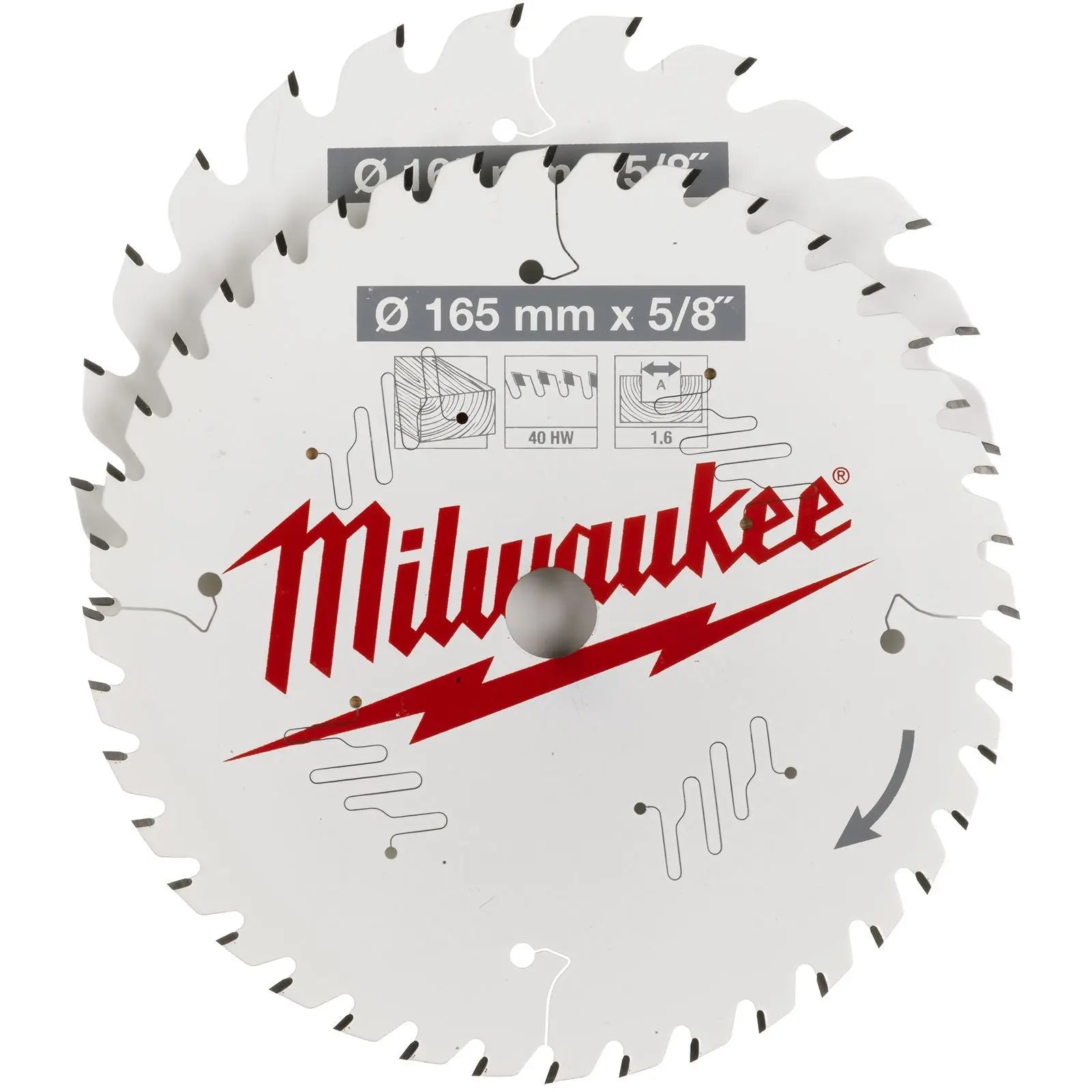 Milwaukee Circular Saw Blade Twin Pack 165mm 24T Fast Cut 40T Clean Cut 