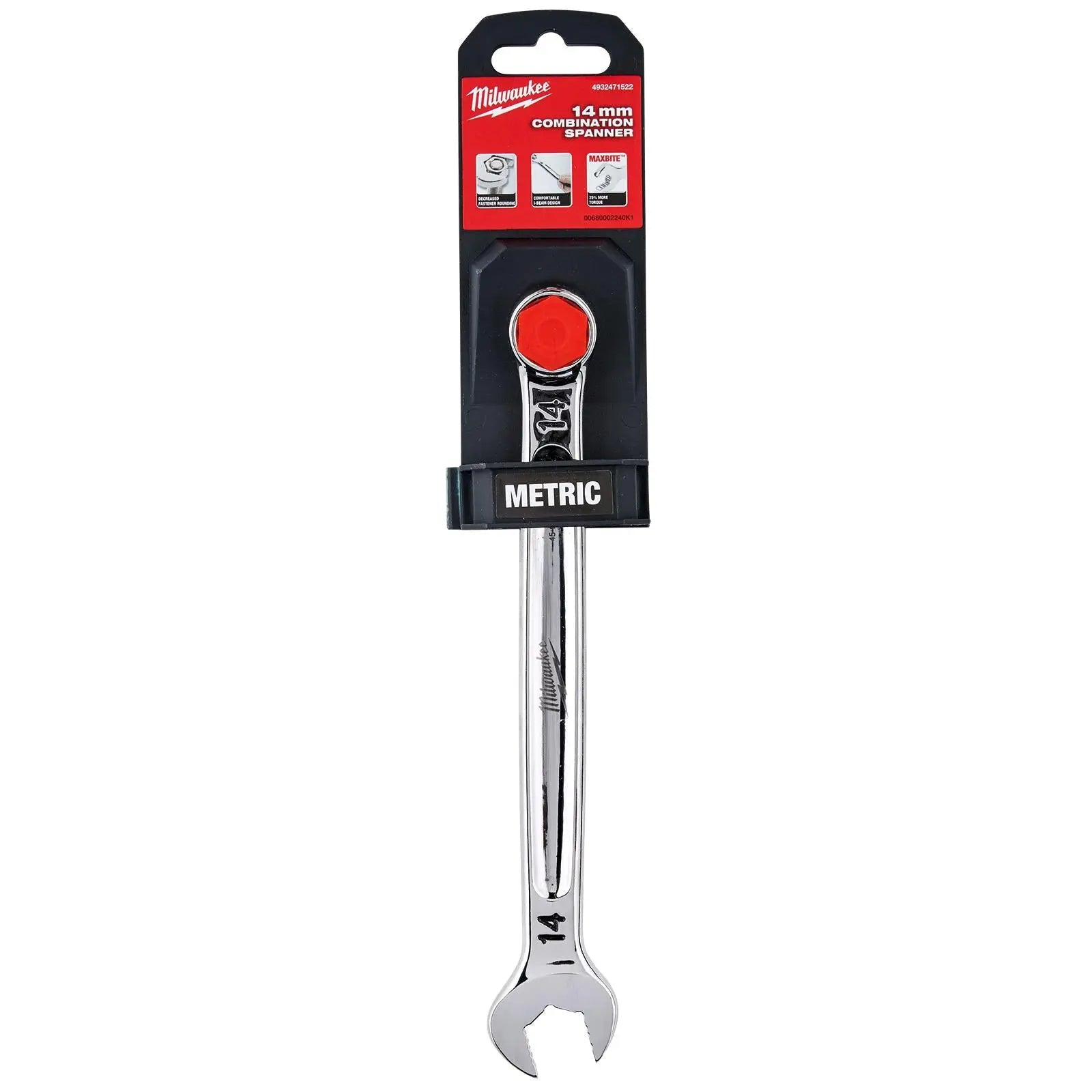 Milwaukee Combination Spanner MAX BITE Open End Ring Spanners - Choose Size  White Rose Tools