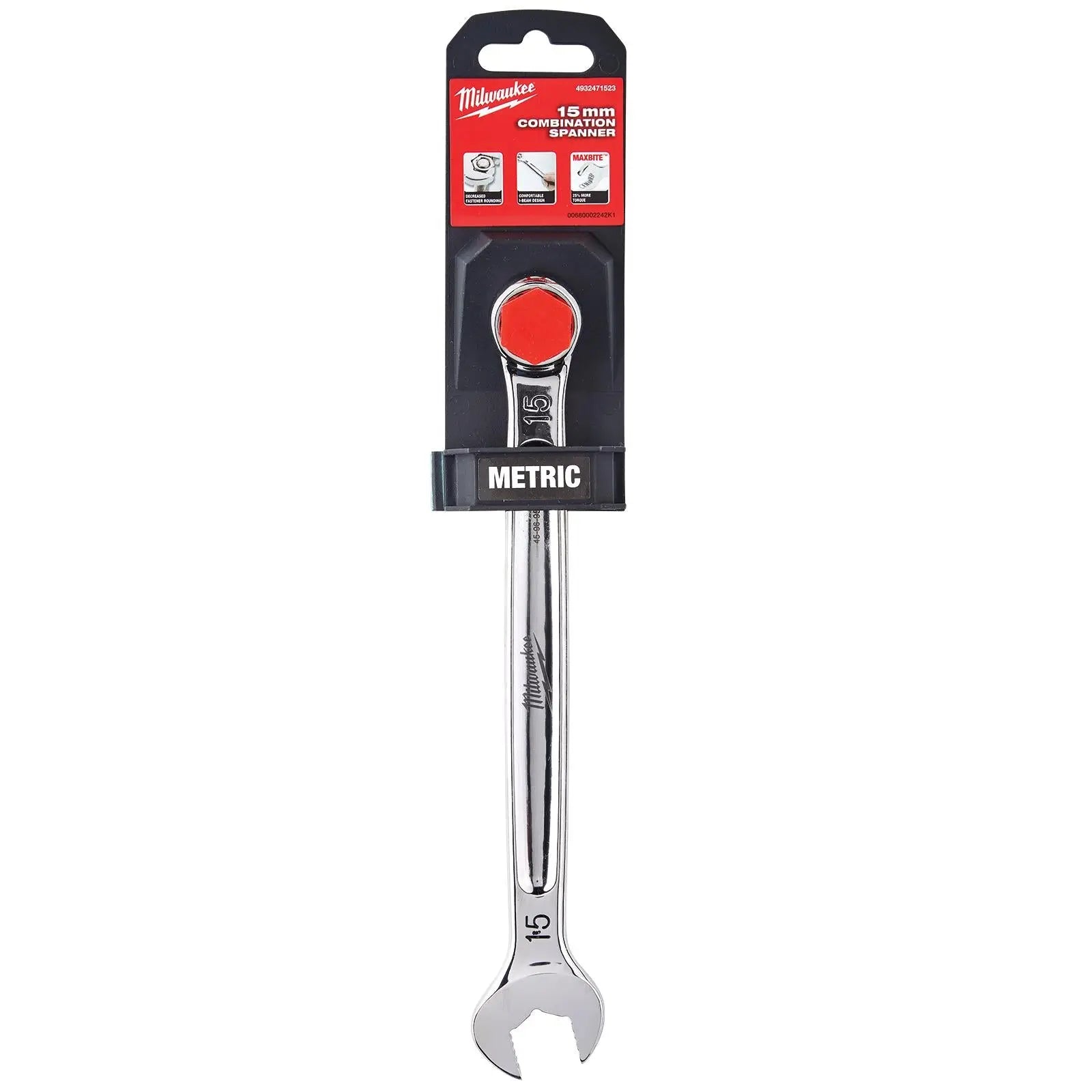 Milwaukee Combination Spanner MAX BITE Open End Ring Spanners - Choose Size  White Rose Tools