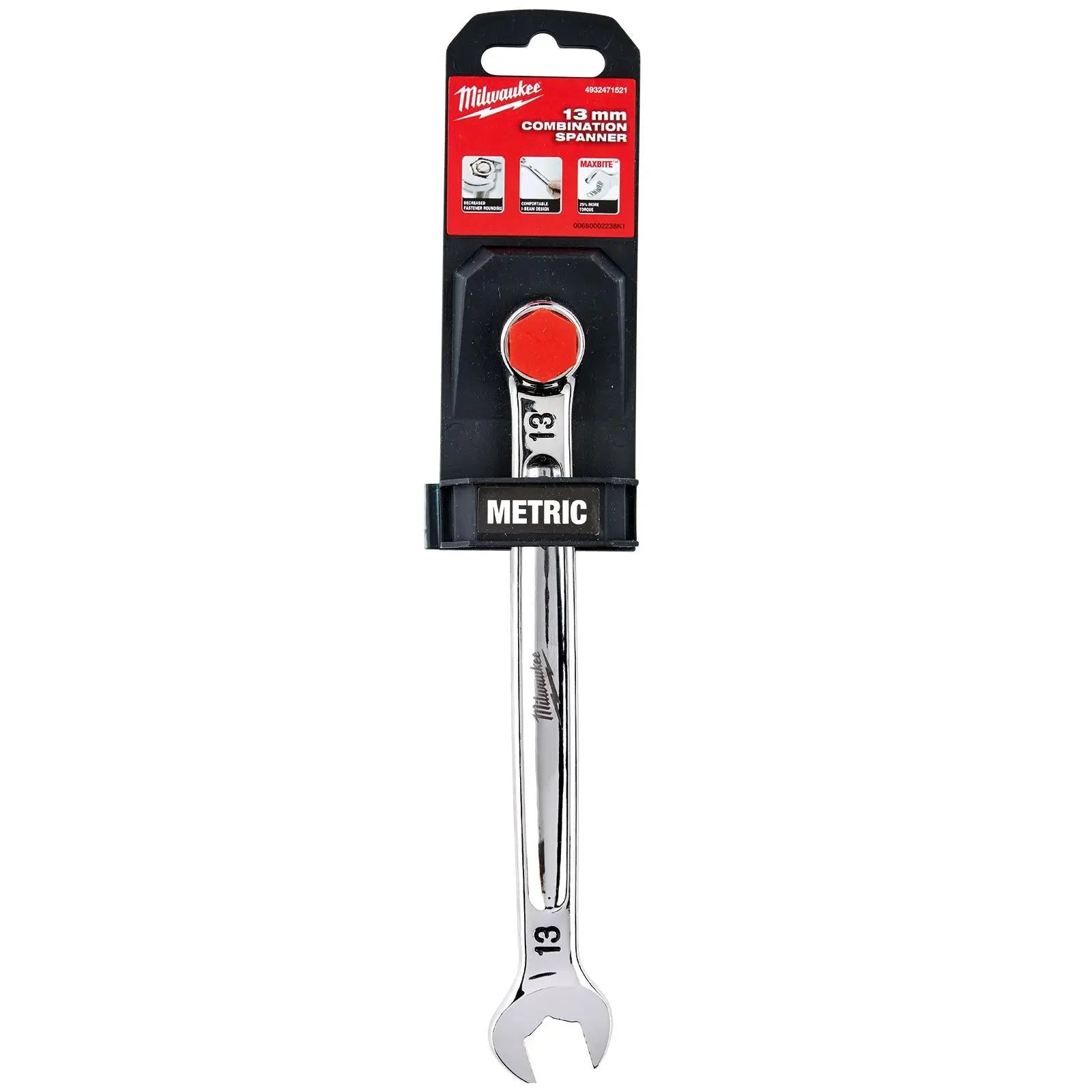 Milwaukee Combination Spanner MAX BITE Open End Ring Spanners - Choose Size  White Rose Tools
