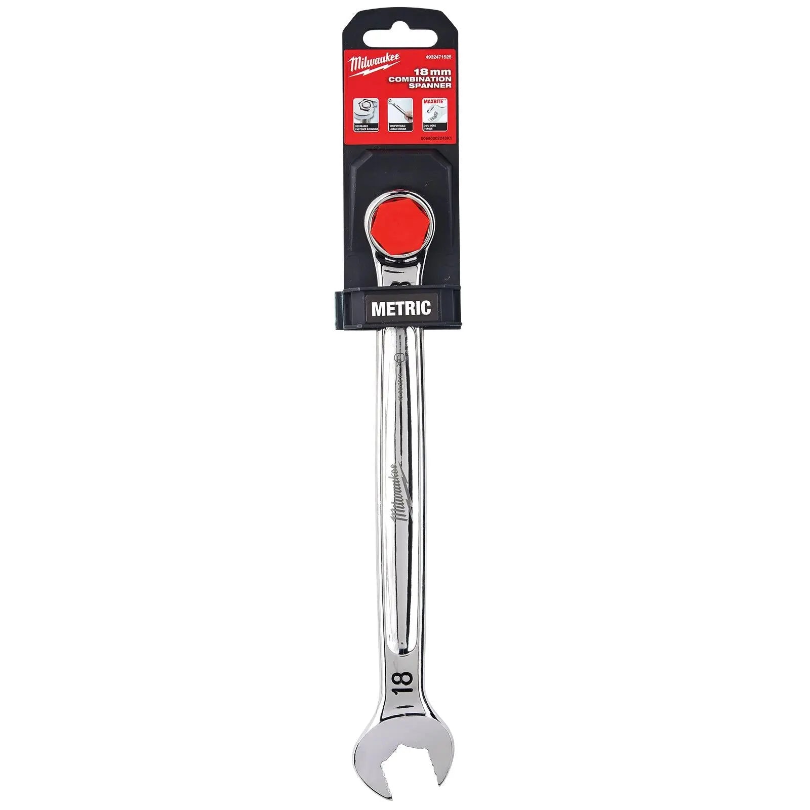 Milwaukee Combination Spanner MAX BITE Open End Ring Spanners - Choose Size  White Rose Tools
