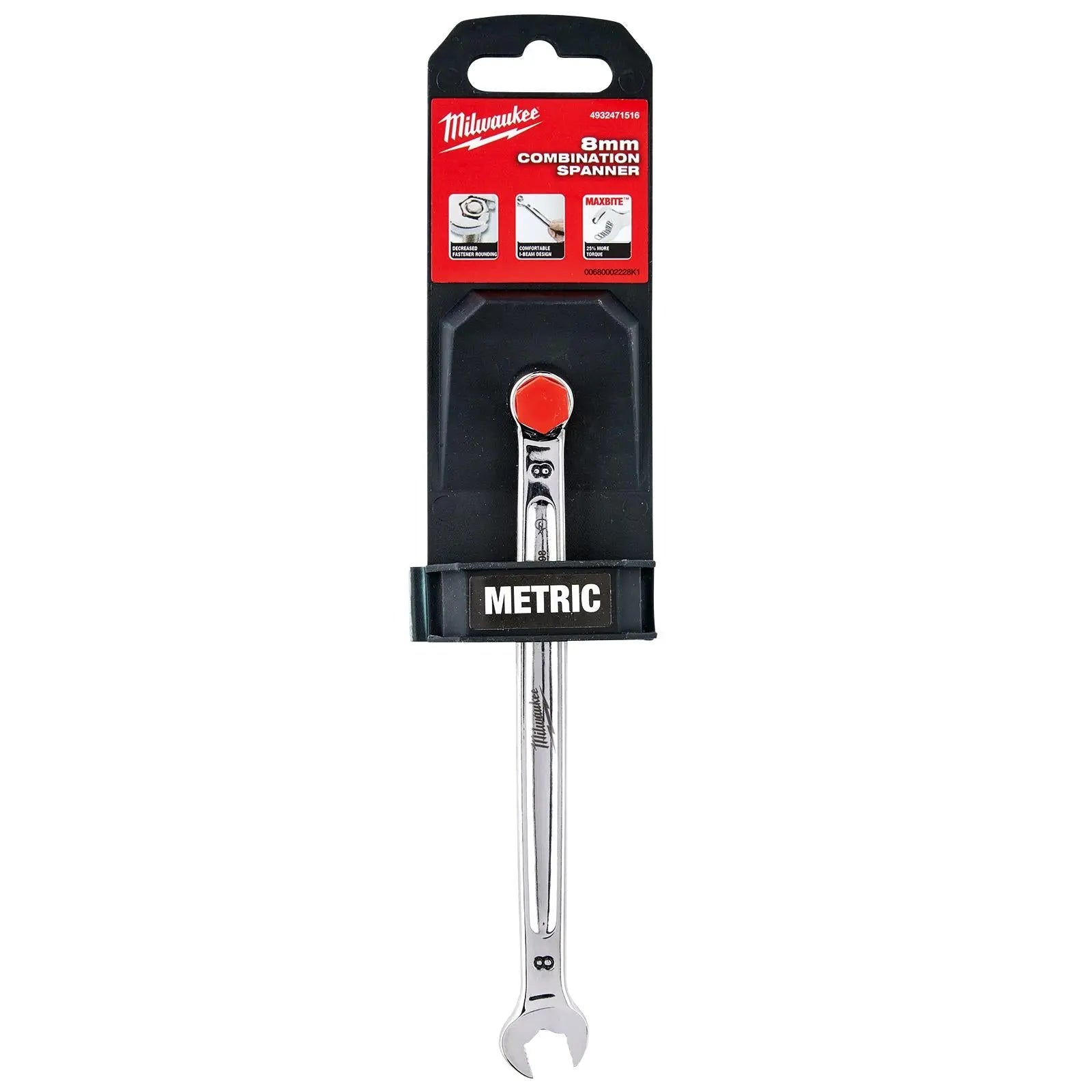 Milwaukee Combination Spanner MAX BITE Open End Ring Spanners - Choose Size  White Rose Tools