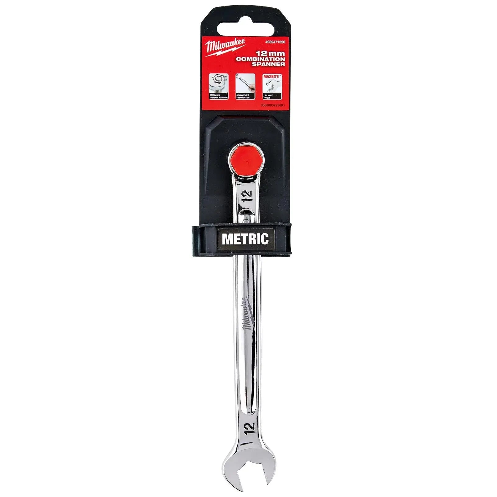 Milwaukee Combination Spanner MAX BITE Open End Ring Spanners - Choose Size  White Rose Tools