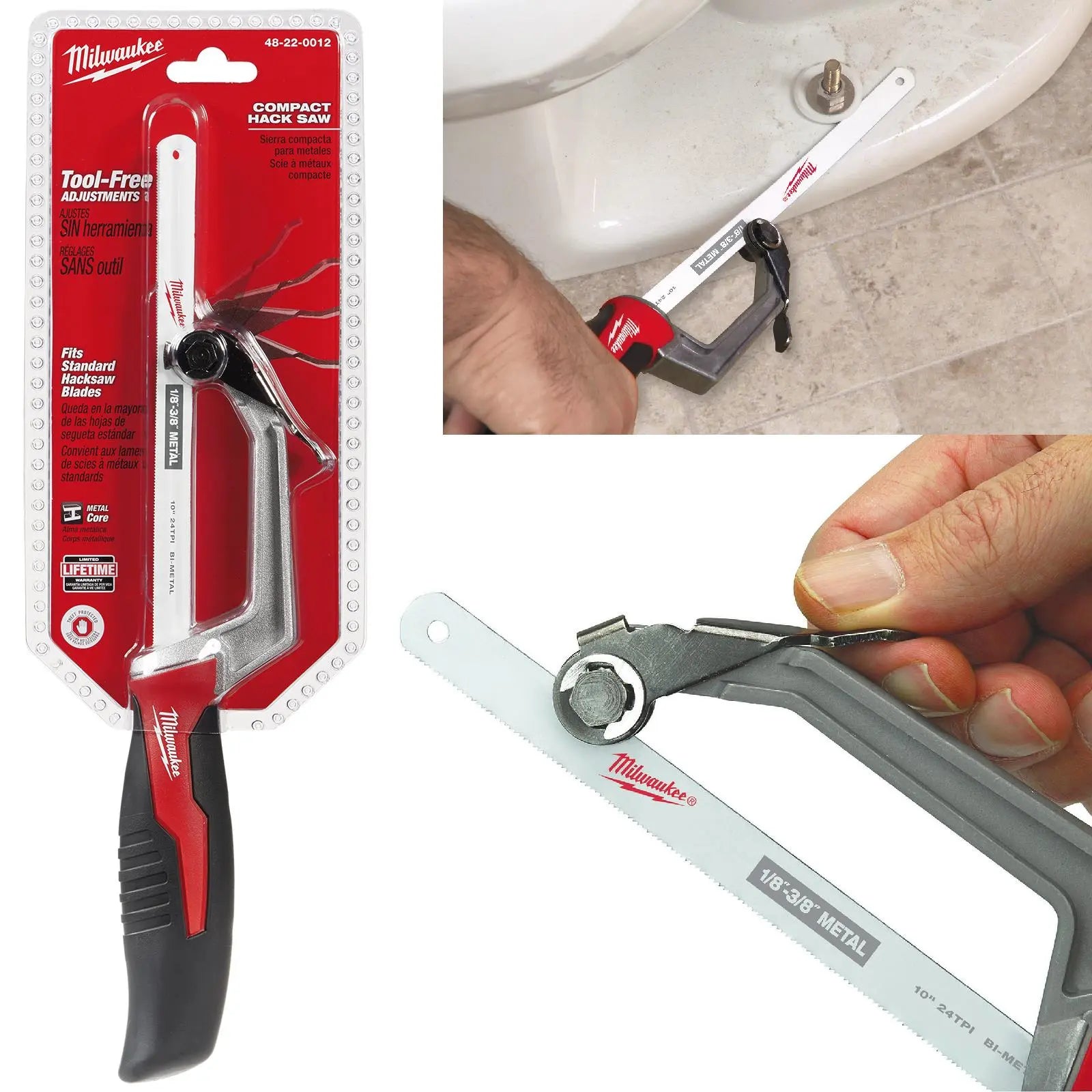 Milwaukee Compact Hacksaw 250mm 24 TPI 