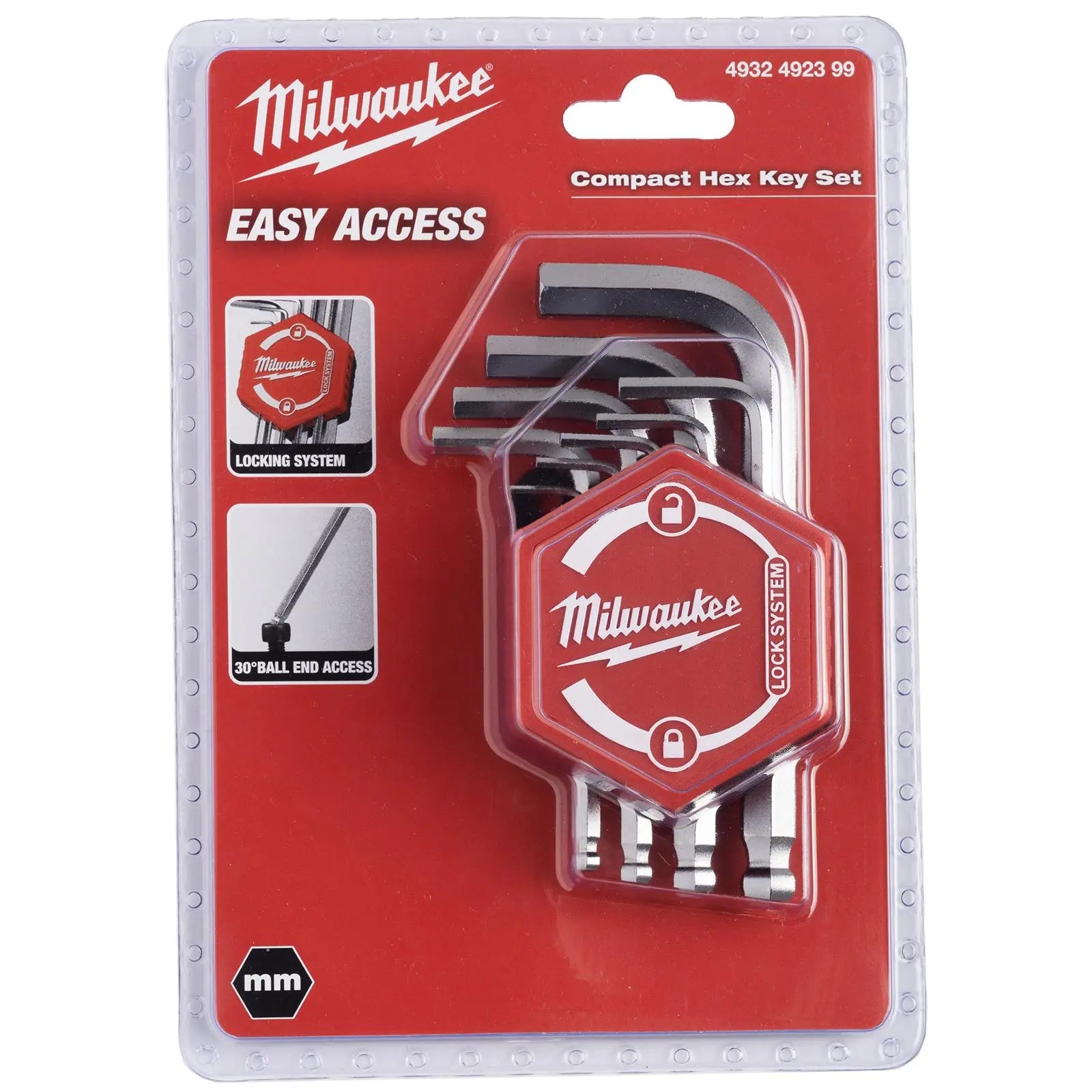 Milwaukee Compact Hex Key Set 9 Piece 1.5-10mm  White Rose Tools
