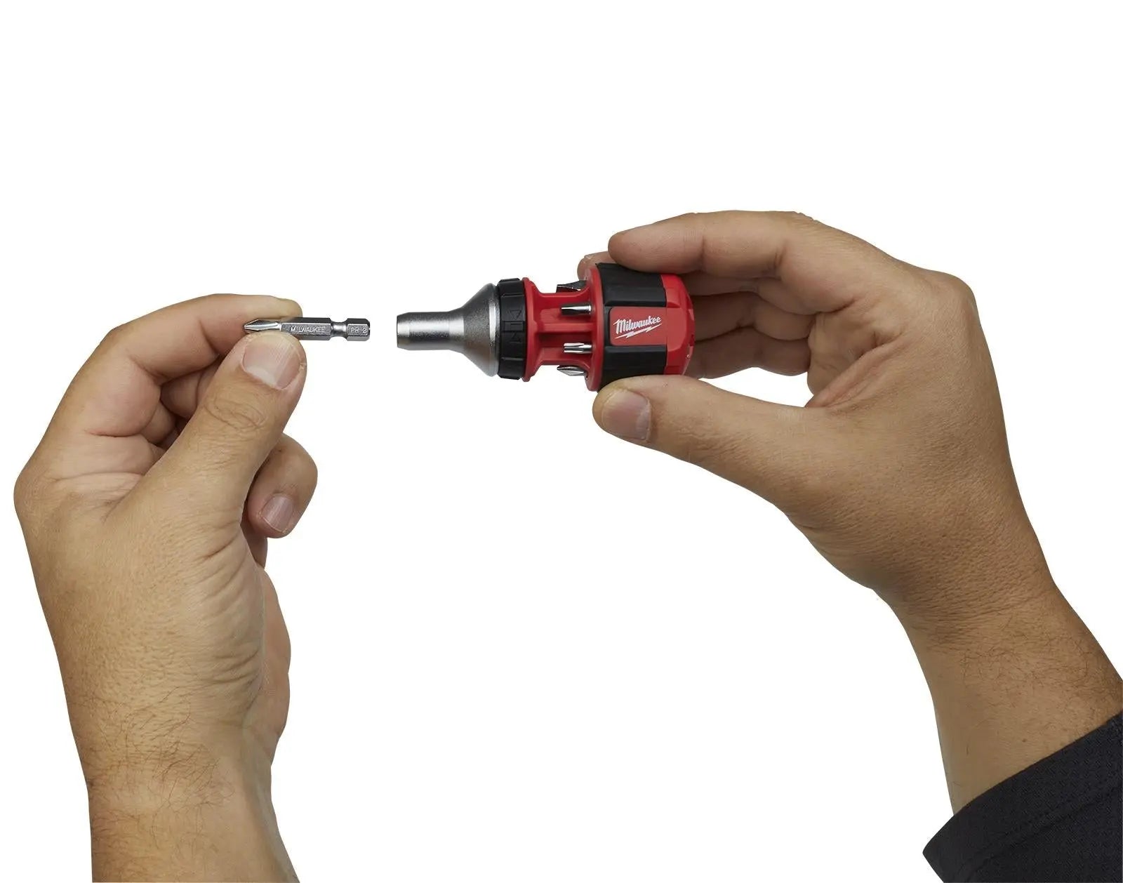 Milwaukee Compact Ratchet Screwdriver 8 in 1 Multi Bit Phillips Pozi Torx Slotted 