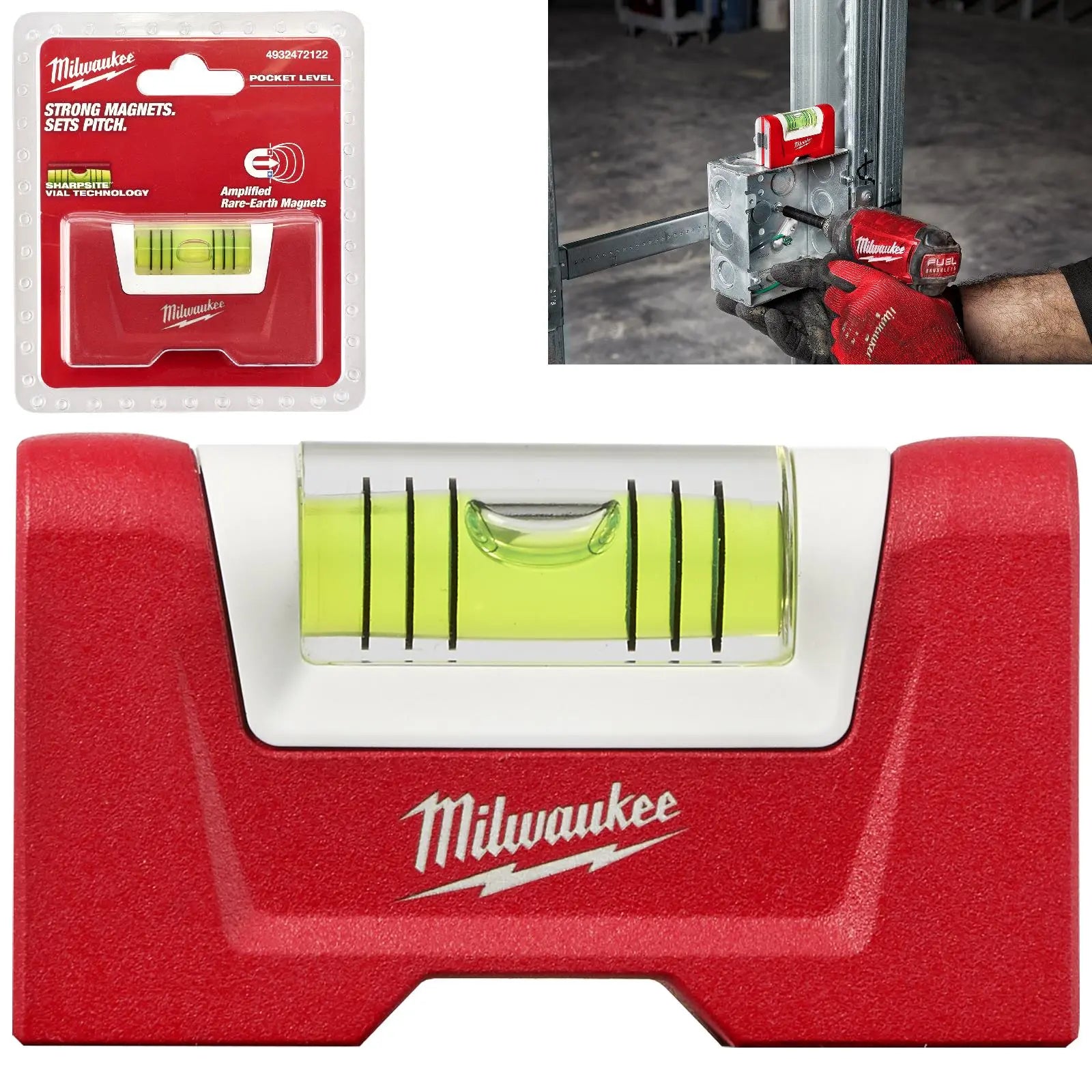Milwaukee Compact Torpedo Spirit Level 76mm 