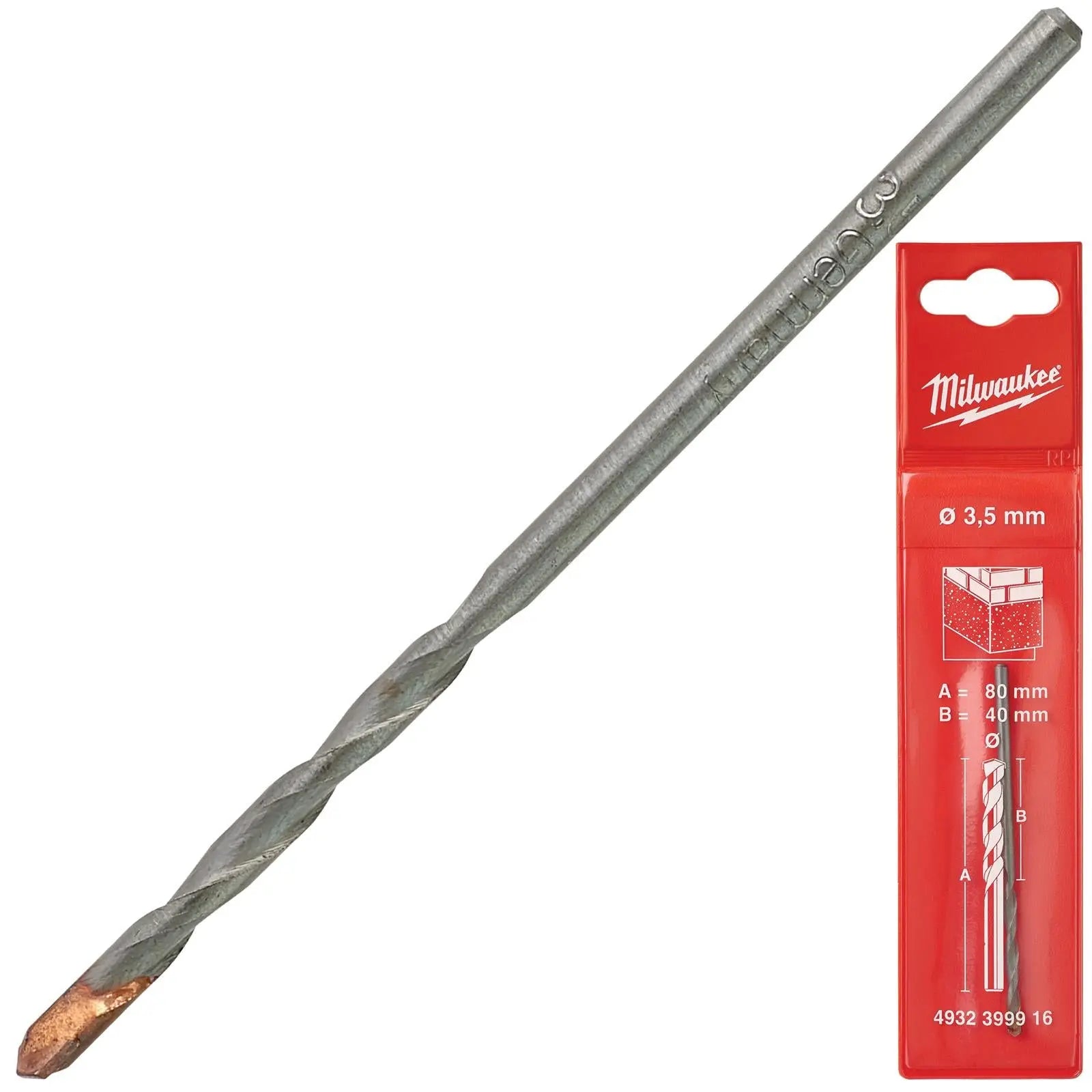 Milwaukee Concrete Masonry Drill Bits Round Shank 