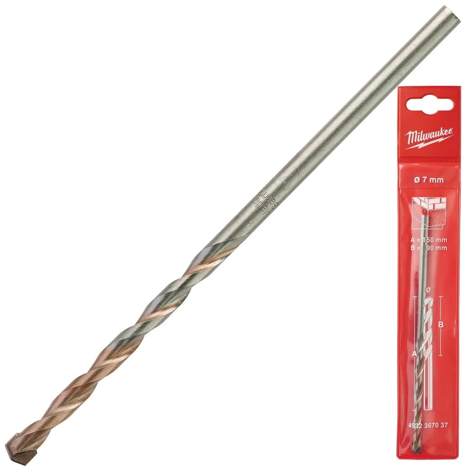 Milwaukee Concrete Masonry Drill Bits Round Shank 
