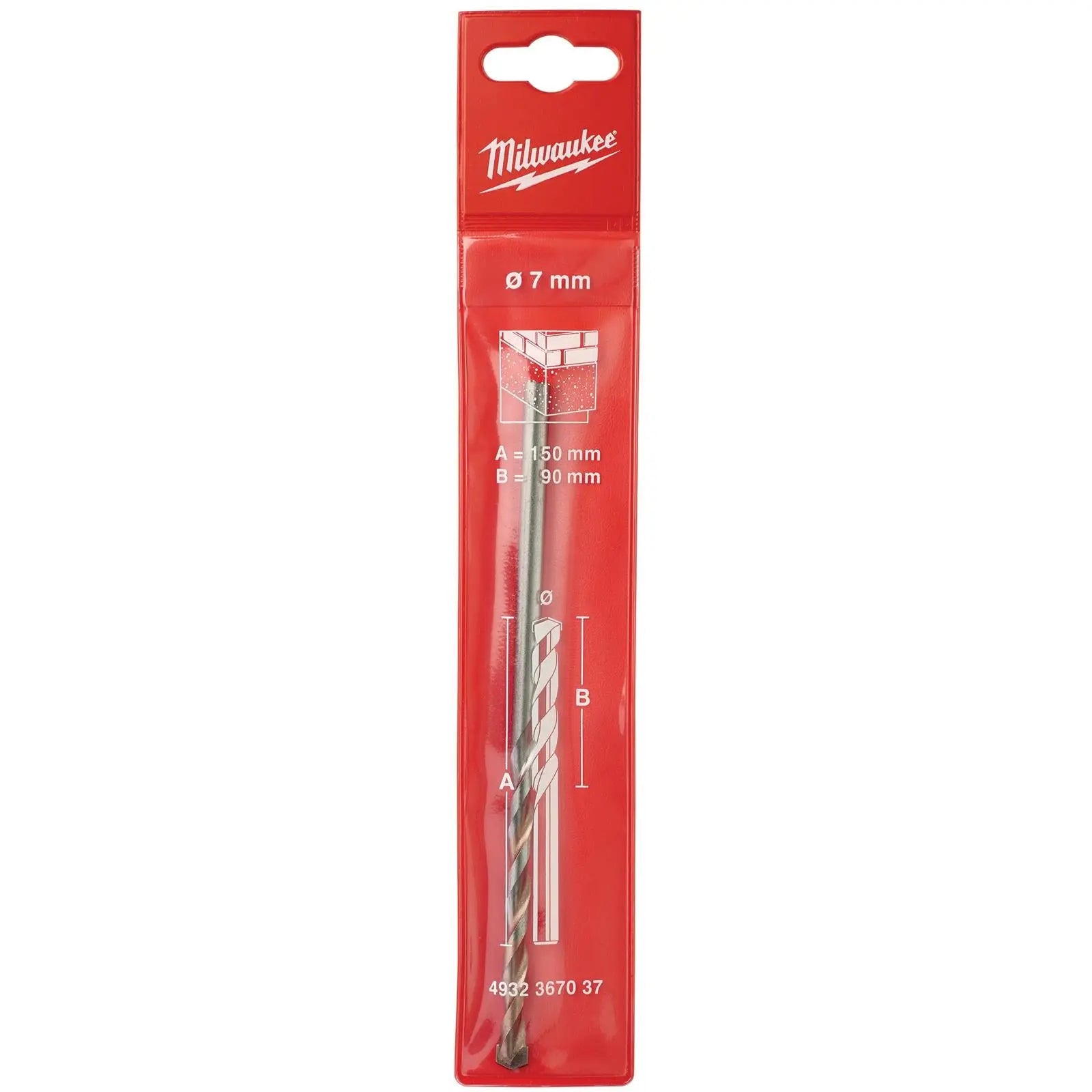 Milwaukee Concrete Masonry Drill Bits Round Shank 