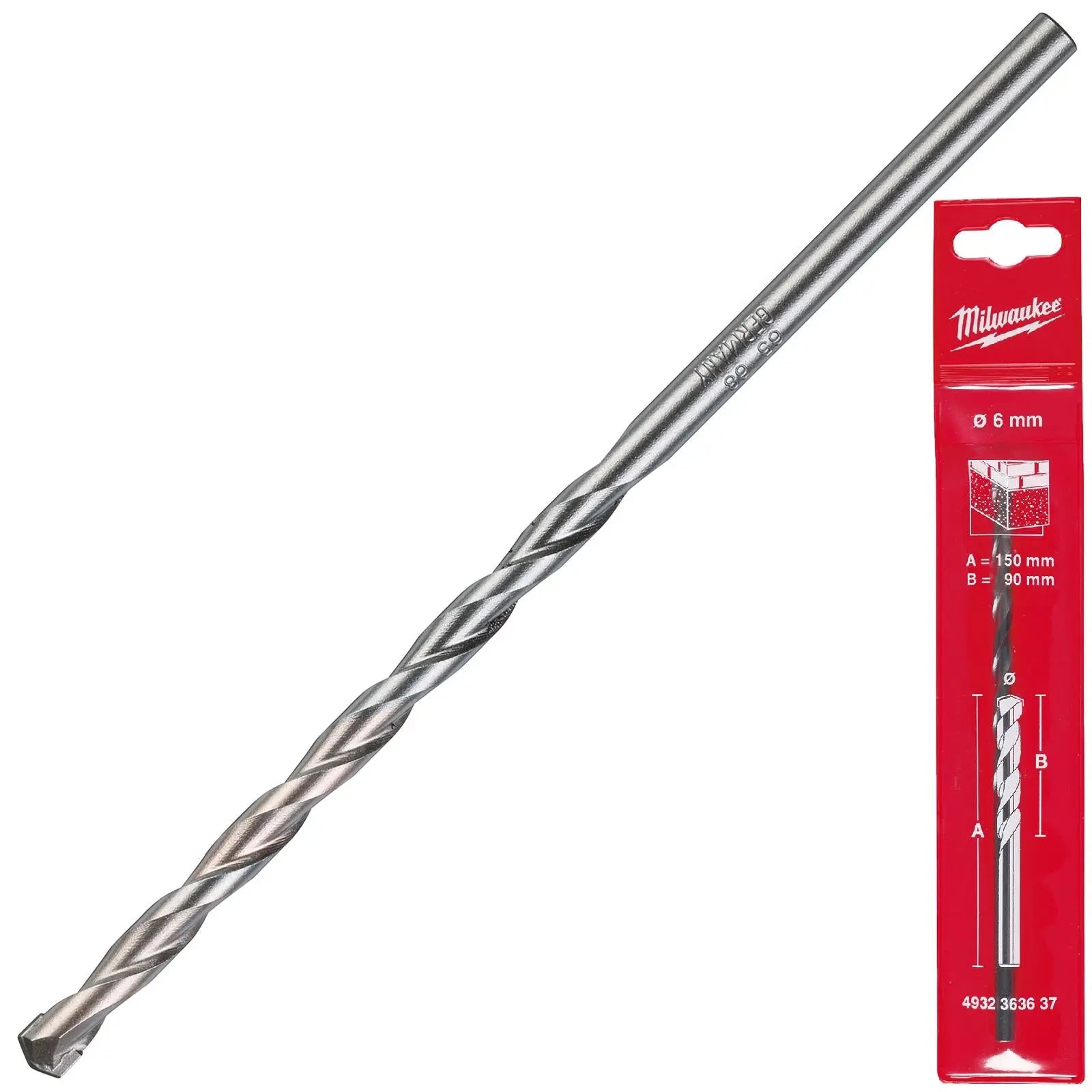 Milwaukee Concrete Masonry Drill Bits Round Shank 