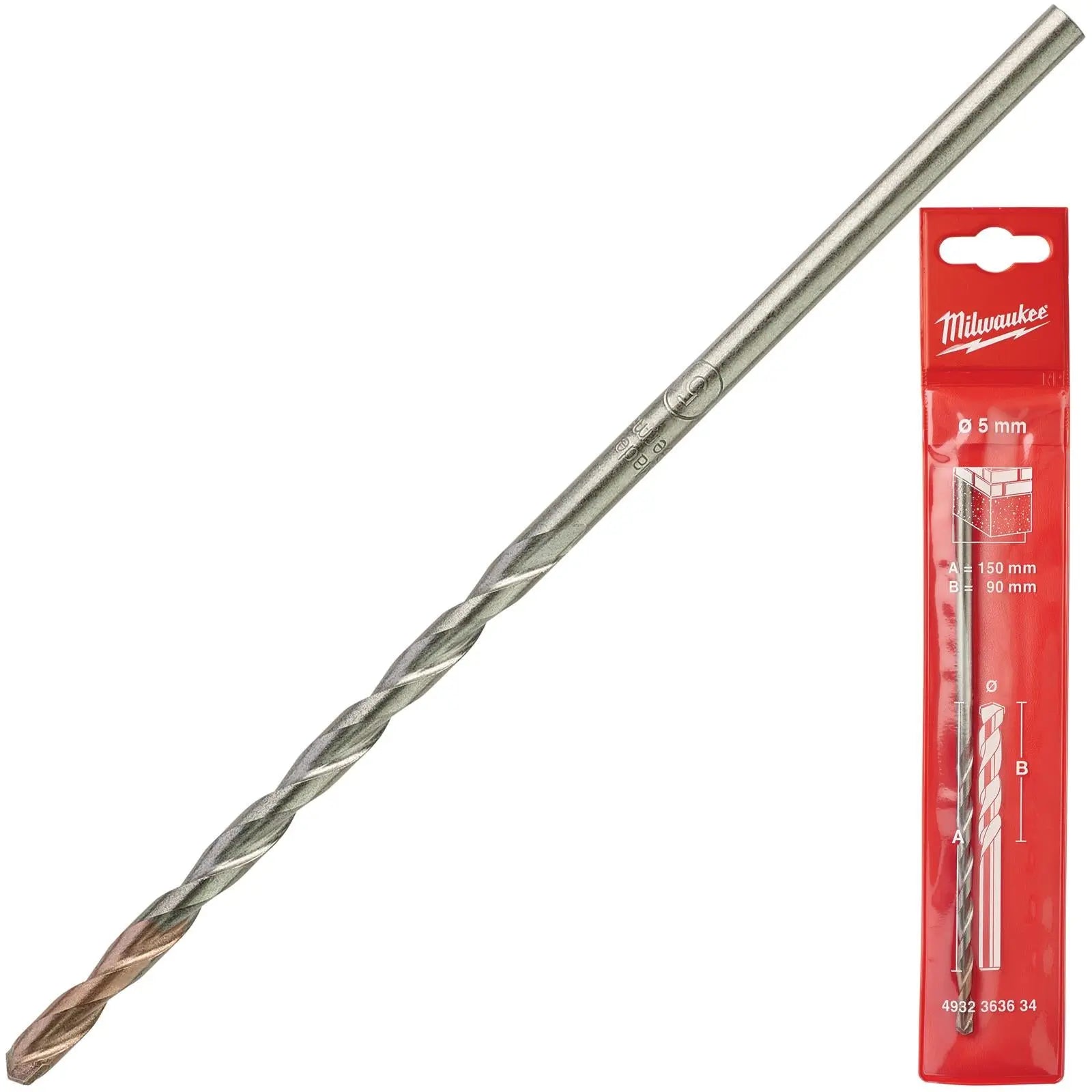 Milwaukee Concrete Masonry Drill Bits Round Shank 