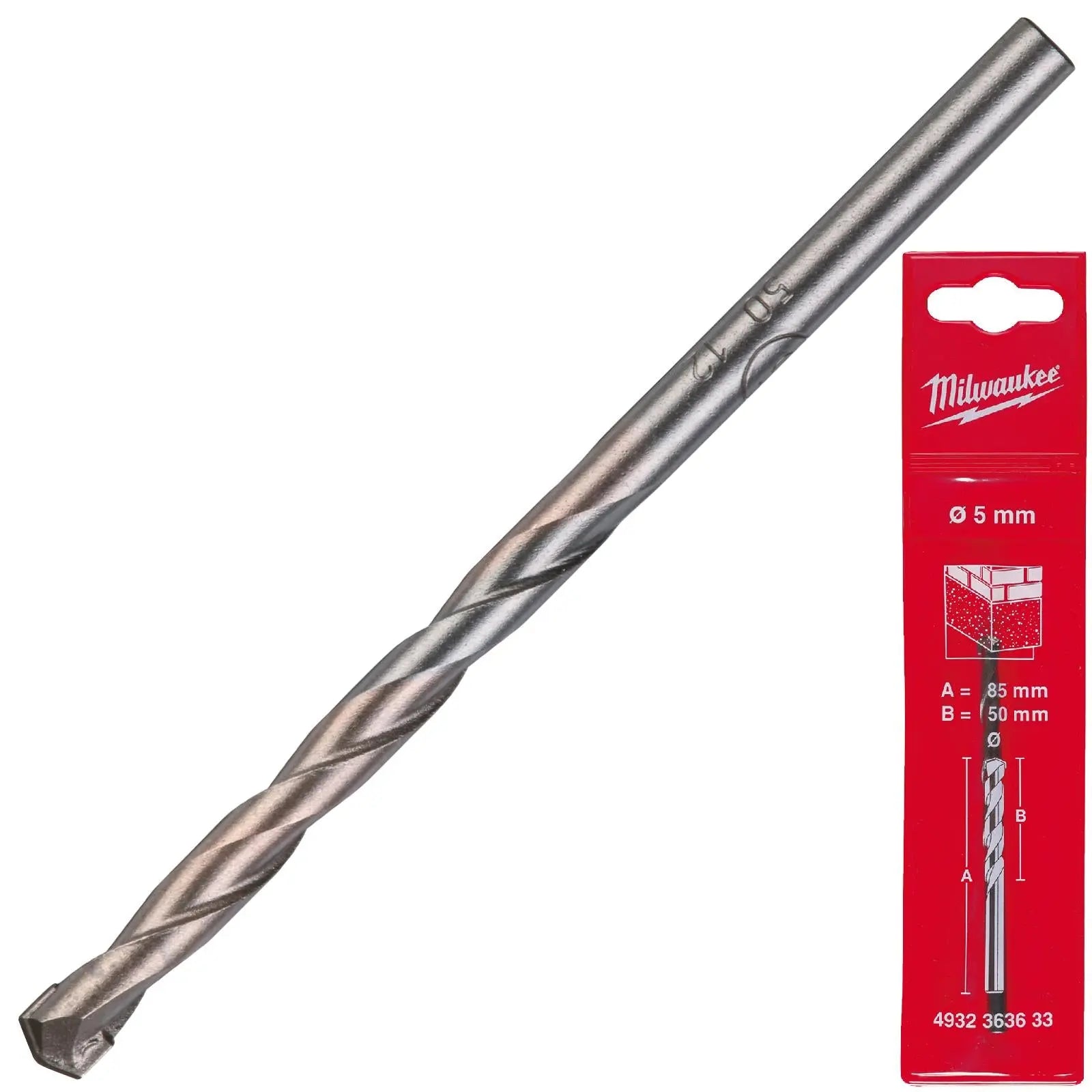 Milwaukee Concrete Masonry Drill Bits Round Shank 