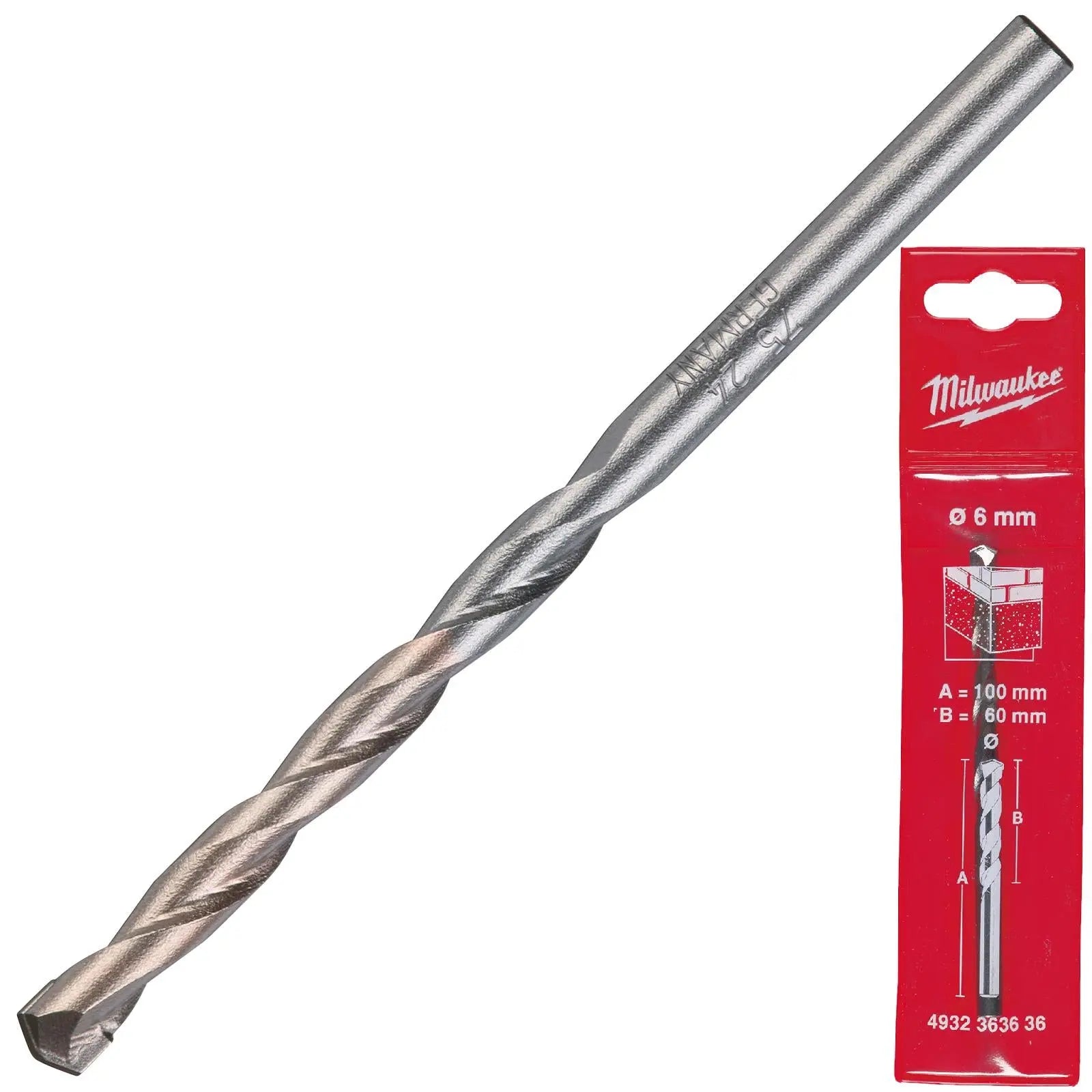 Milwaukee Concrete Masonry Drill Bits Round Shank 