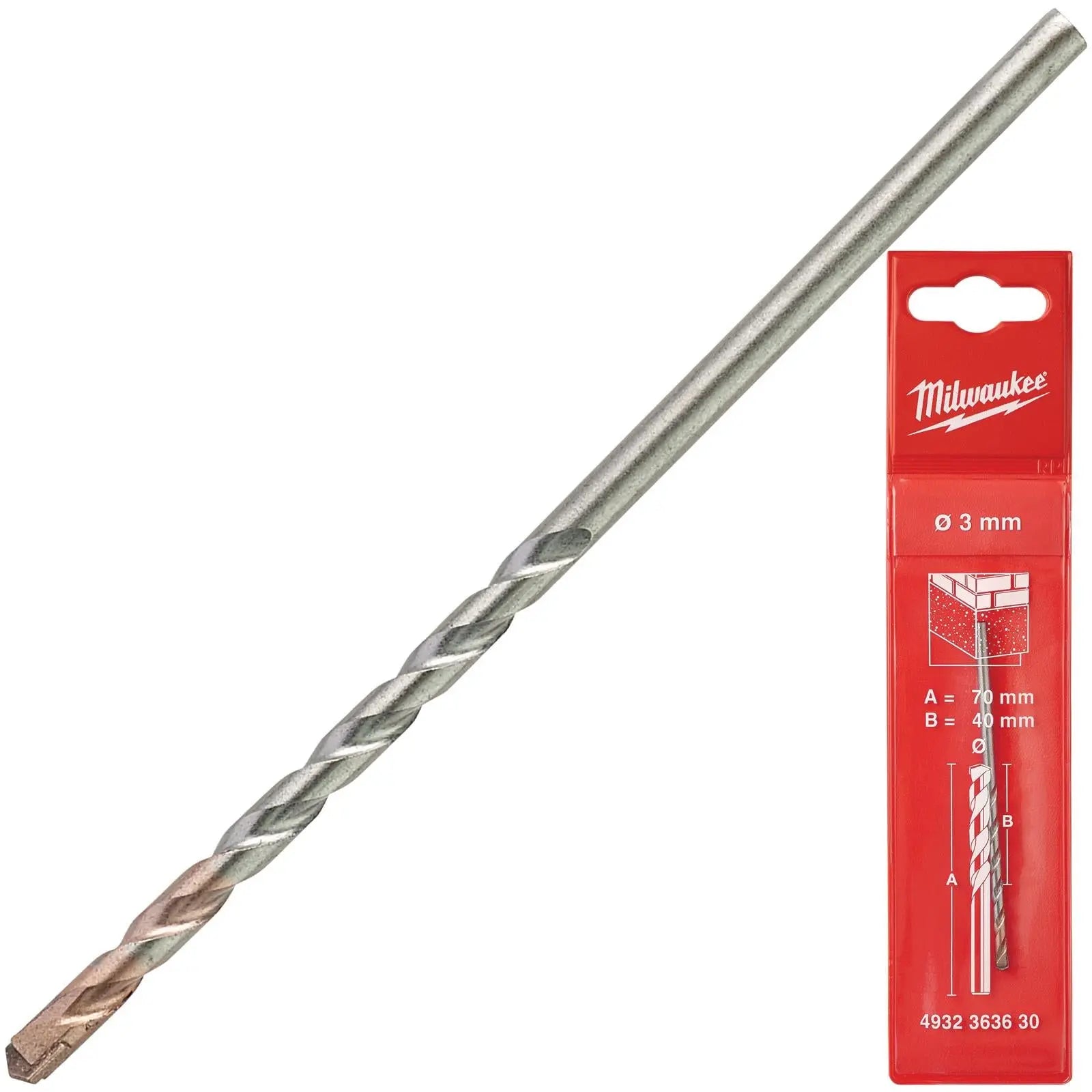 Milwaukee Concrete Masonry Drill Bits Round Shank 