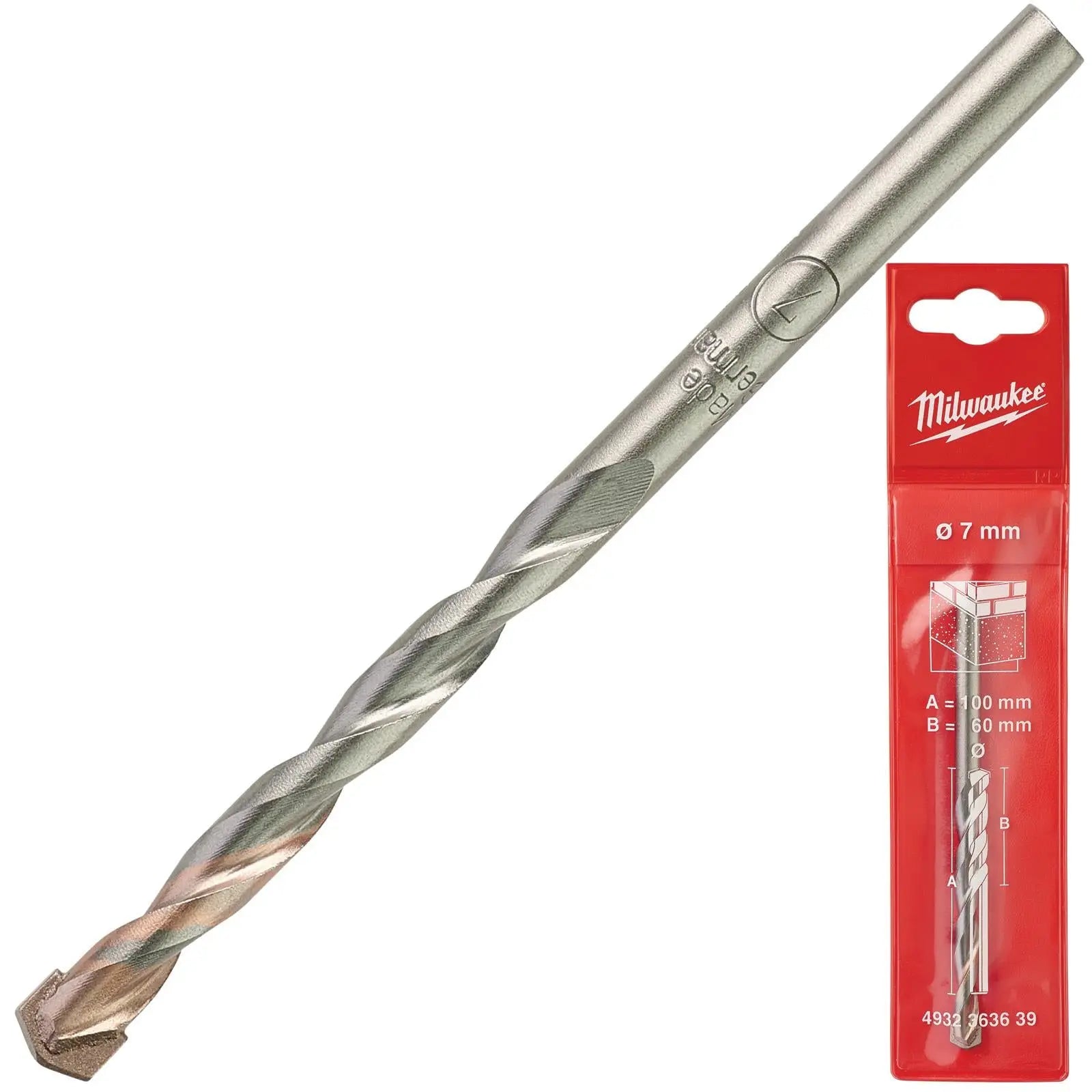 Milwaukee Concrete Masonry Drill Bits Round Shank 