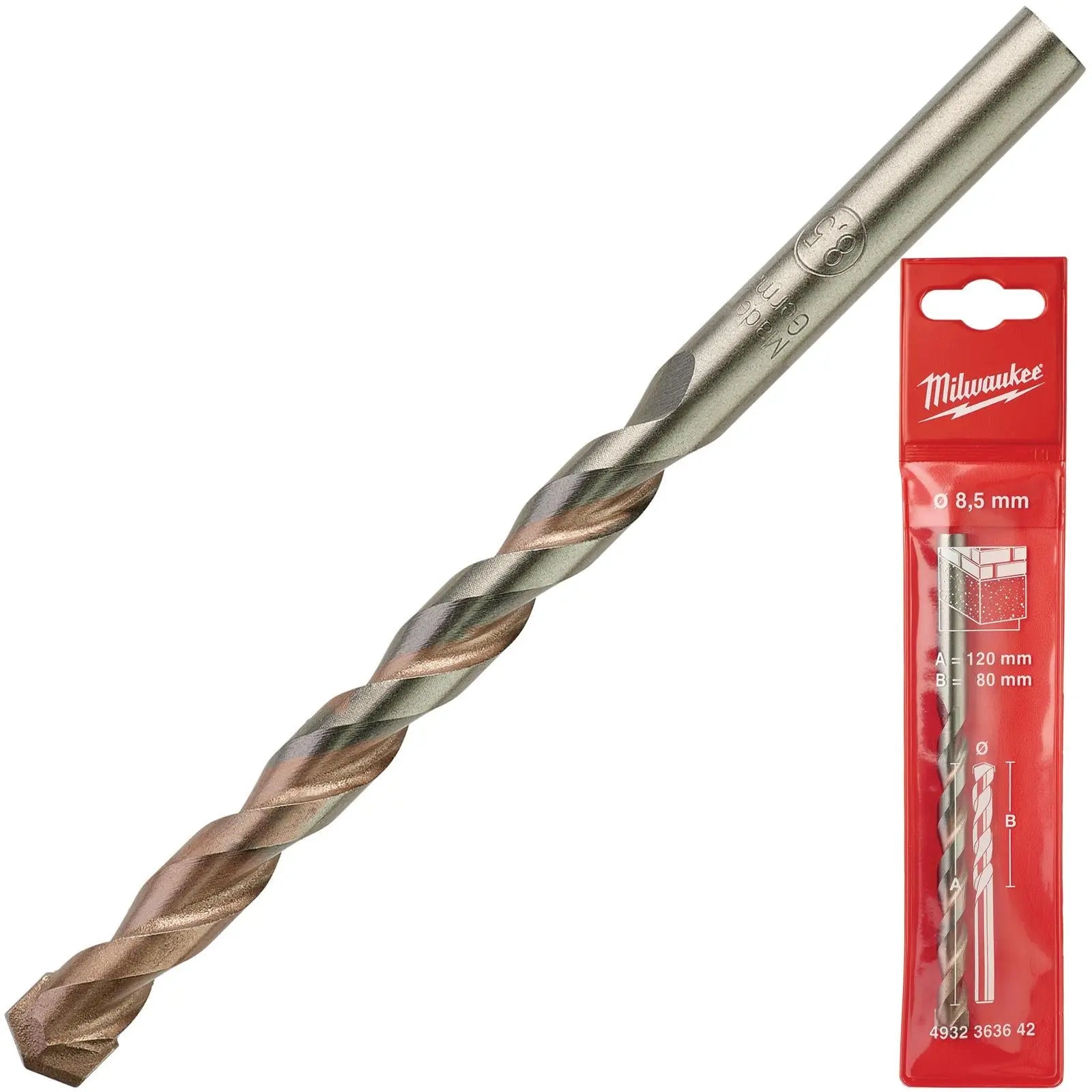 Milwaukee Concrete Masonry Drill Bits Round Shank 