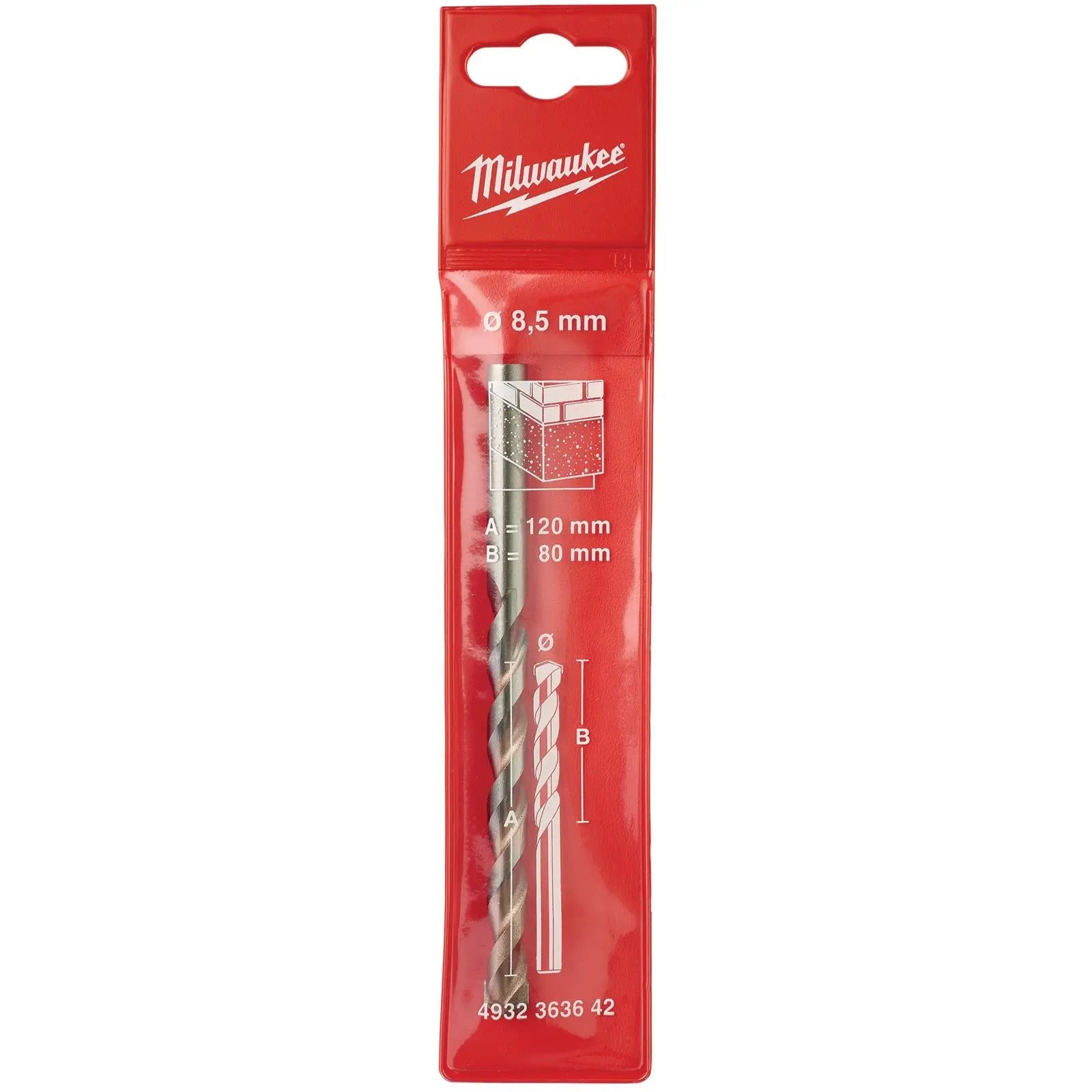 Milwaukee Concrete Masonry Drill Bits Round Shank 