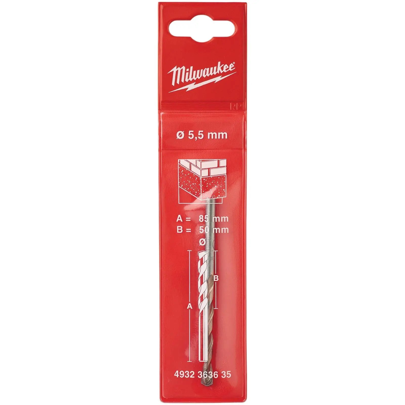 Milwaukee Concrete Masonry Drill Bits Round Shank 