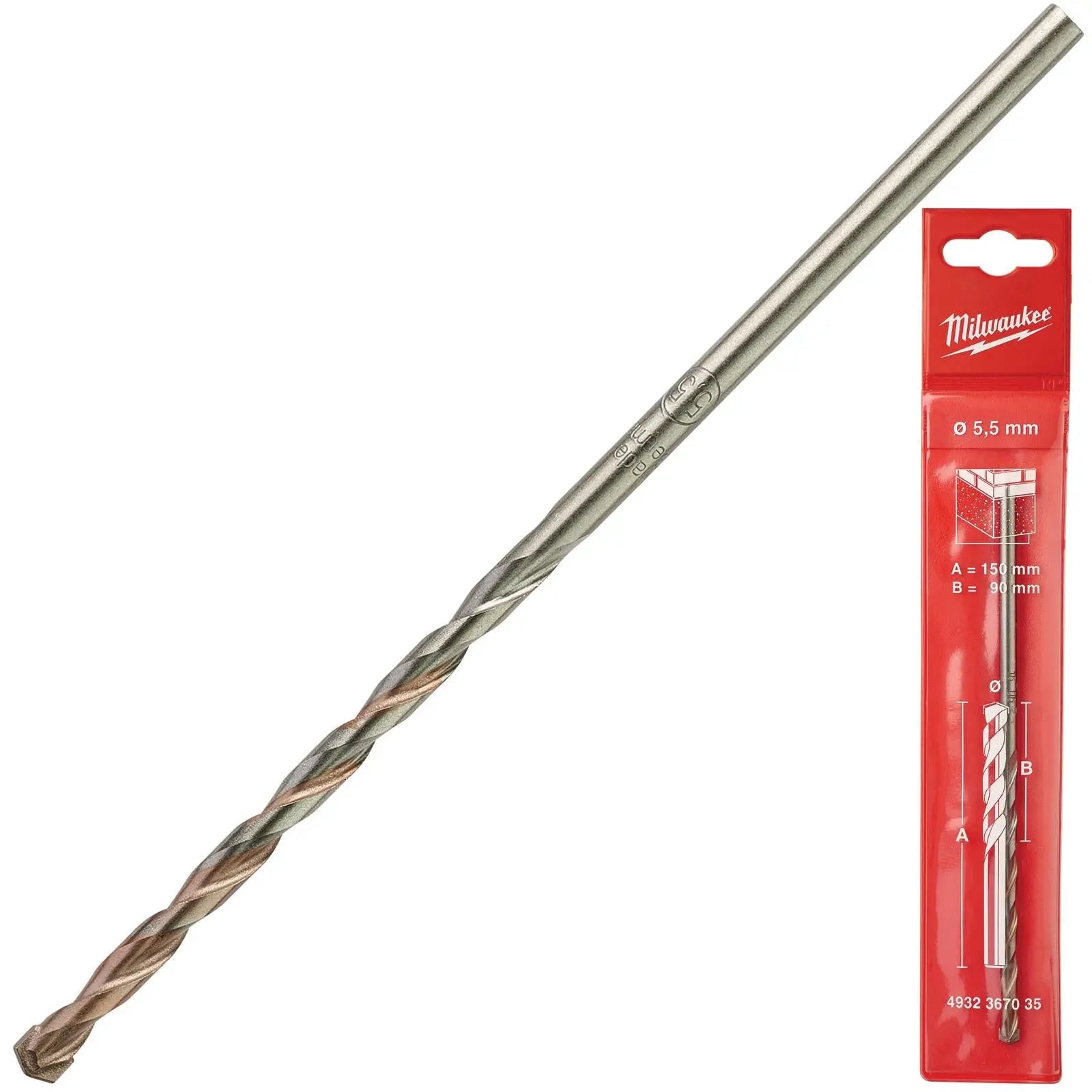 Milwaukee Concrete Masonry Drill Bits Round Shank 