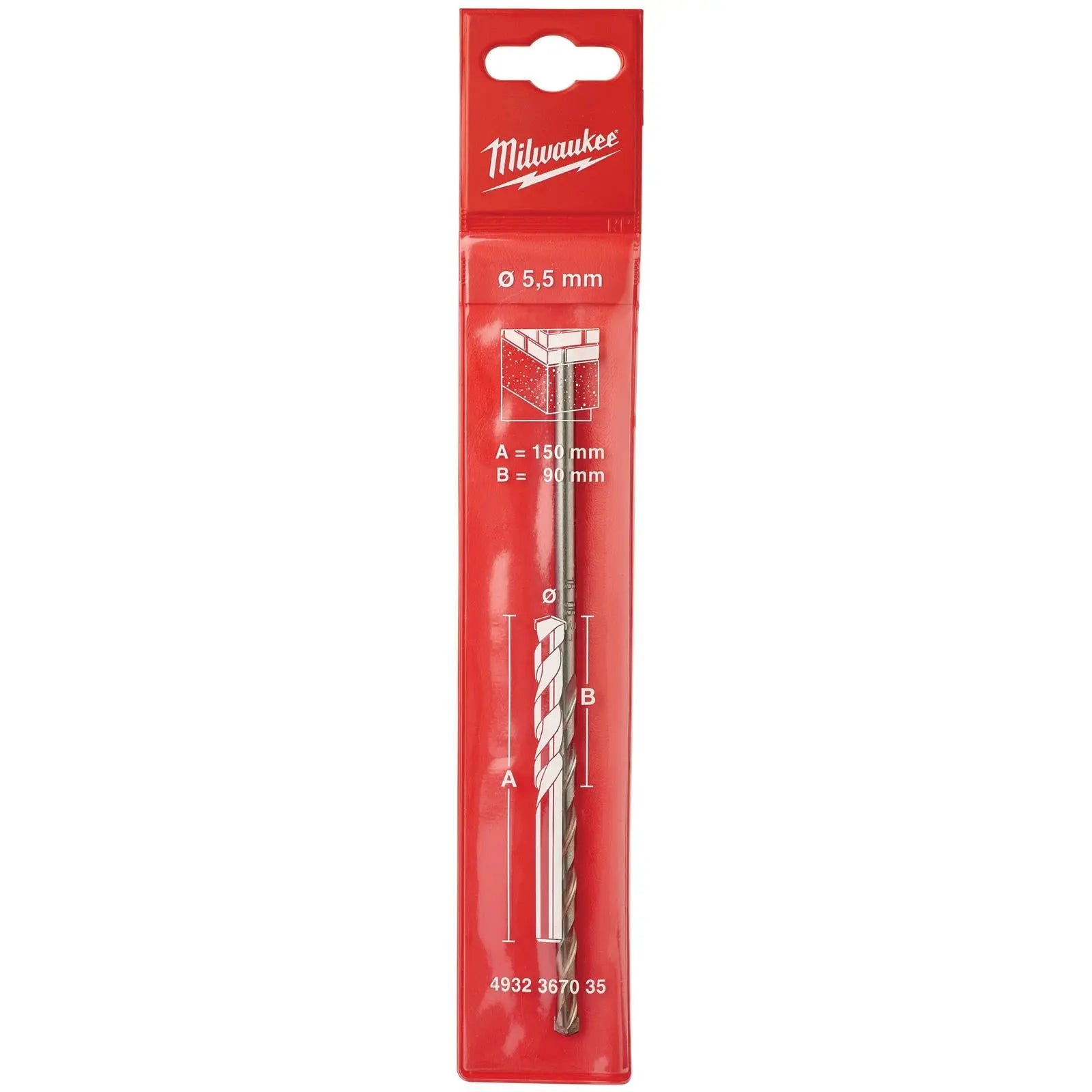 Milwaukee Concrete Masonry Drill Bits Round Shank 