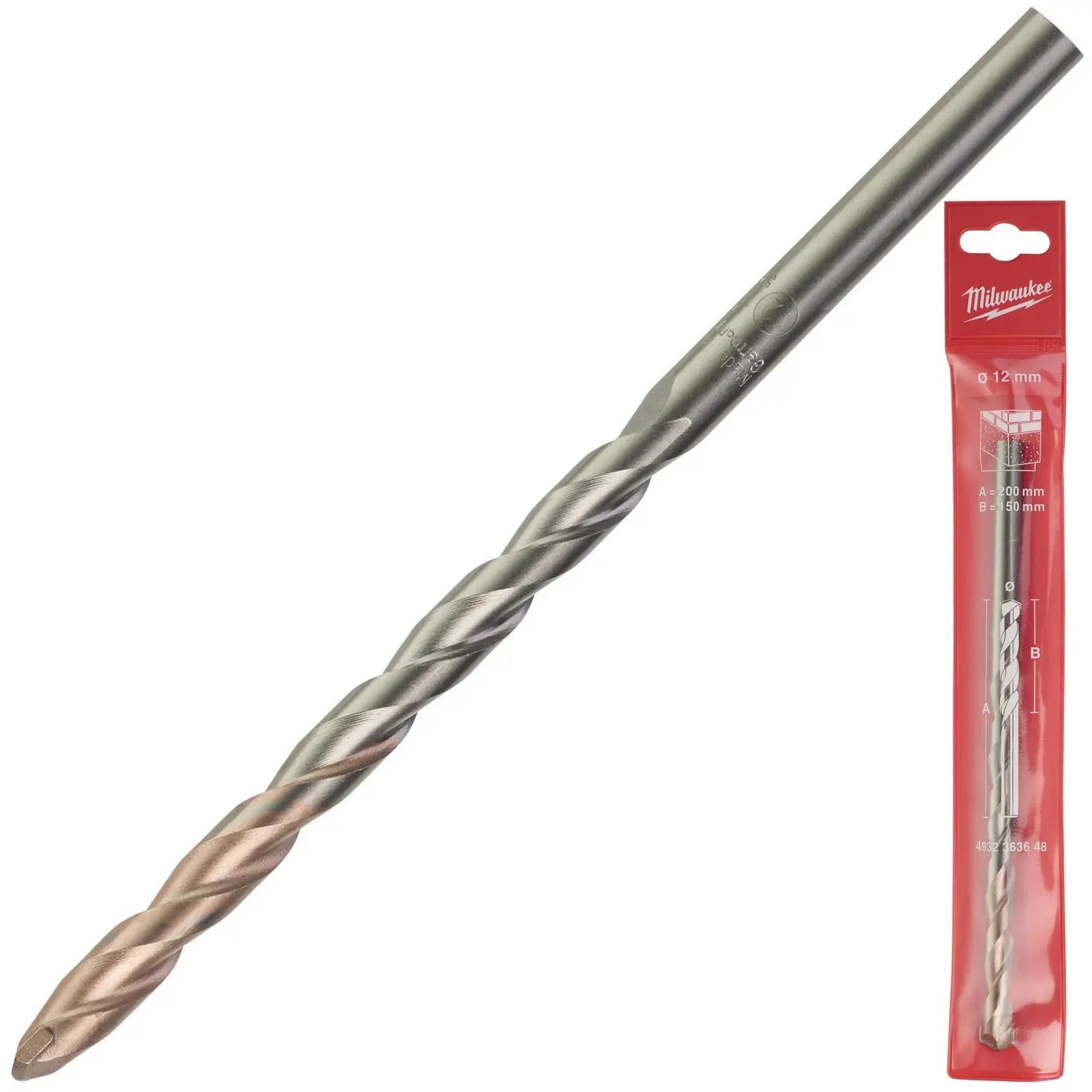 Milwaukee Concrete Masonry Drill Bits Round Shank 