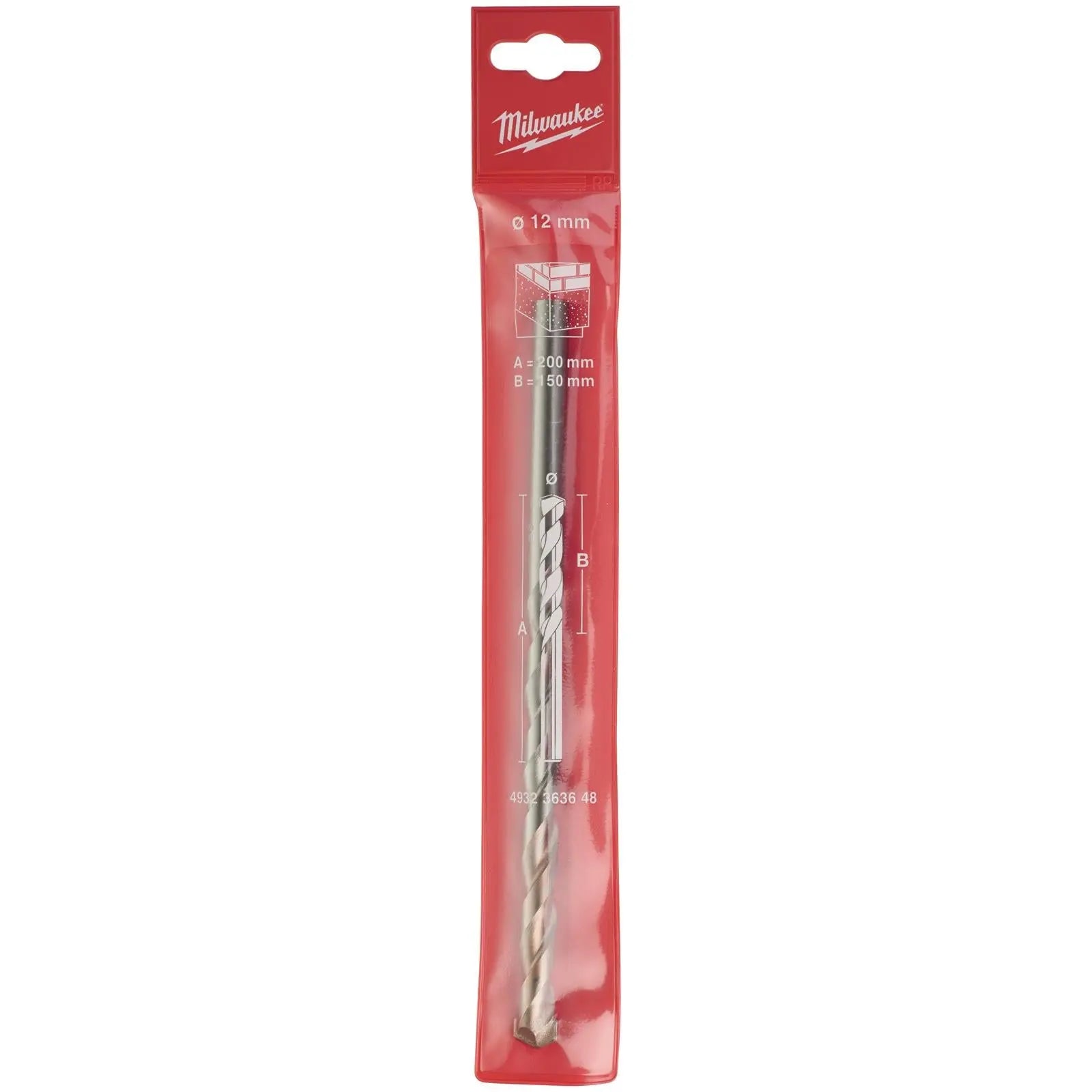 Milwaukee Concrete Masonry Drill Bits Round Shank 