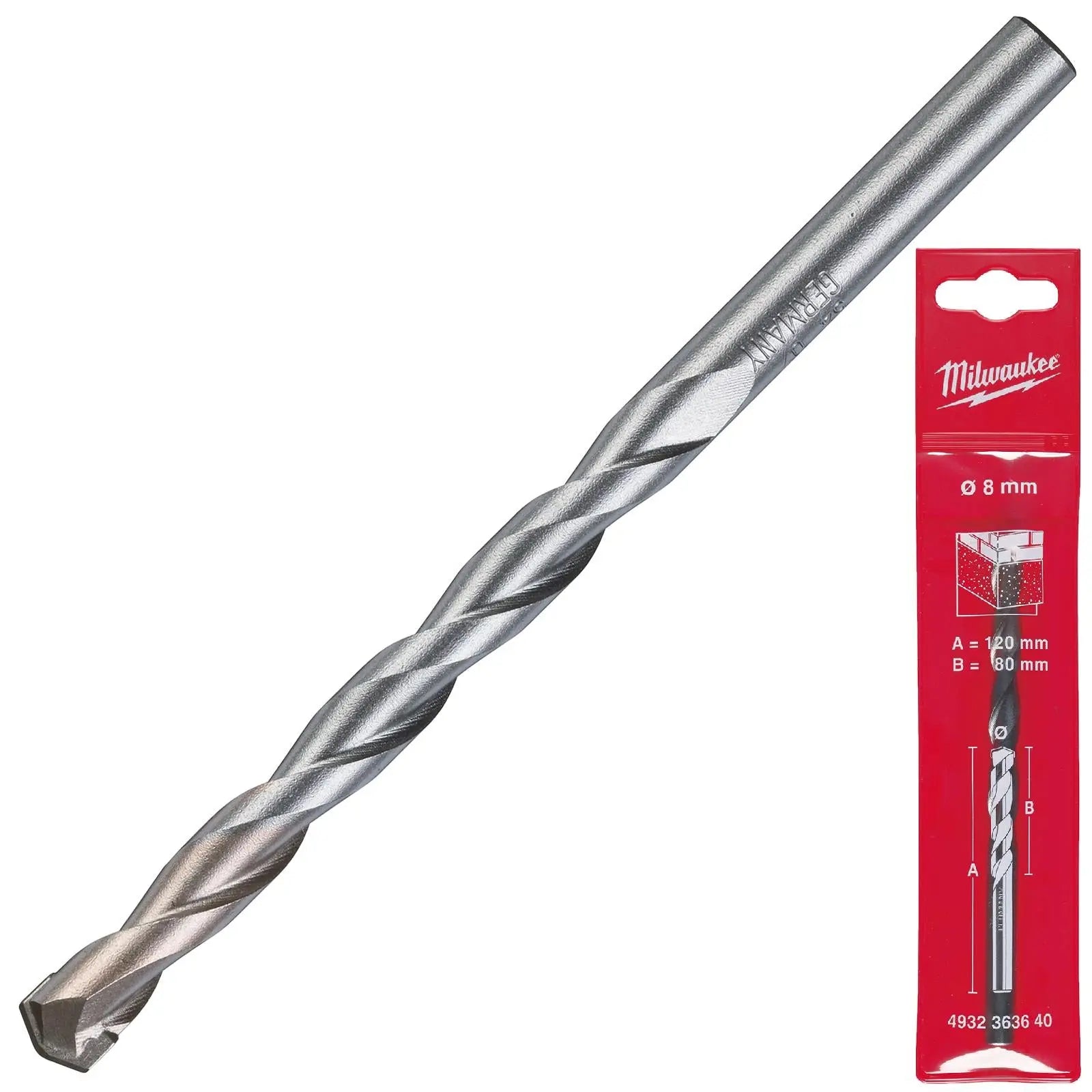Milwaukee Concrete Masonry Drill Bits Round Shank 