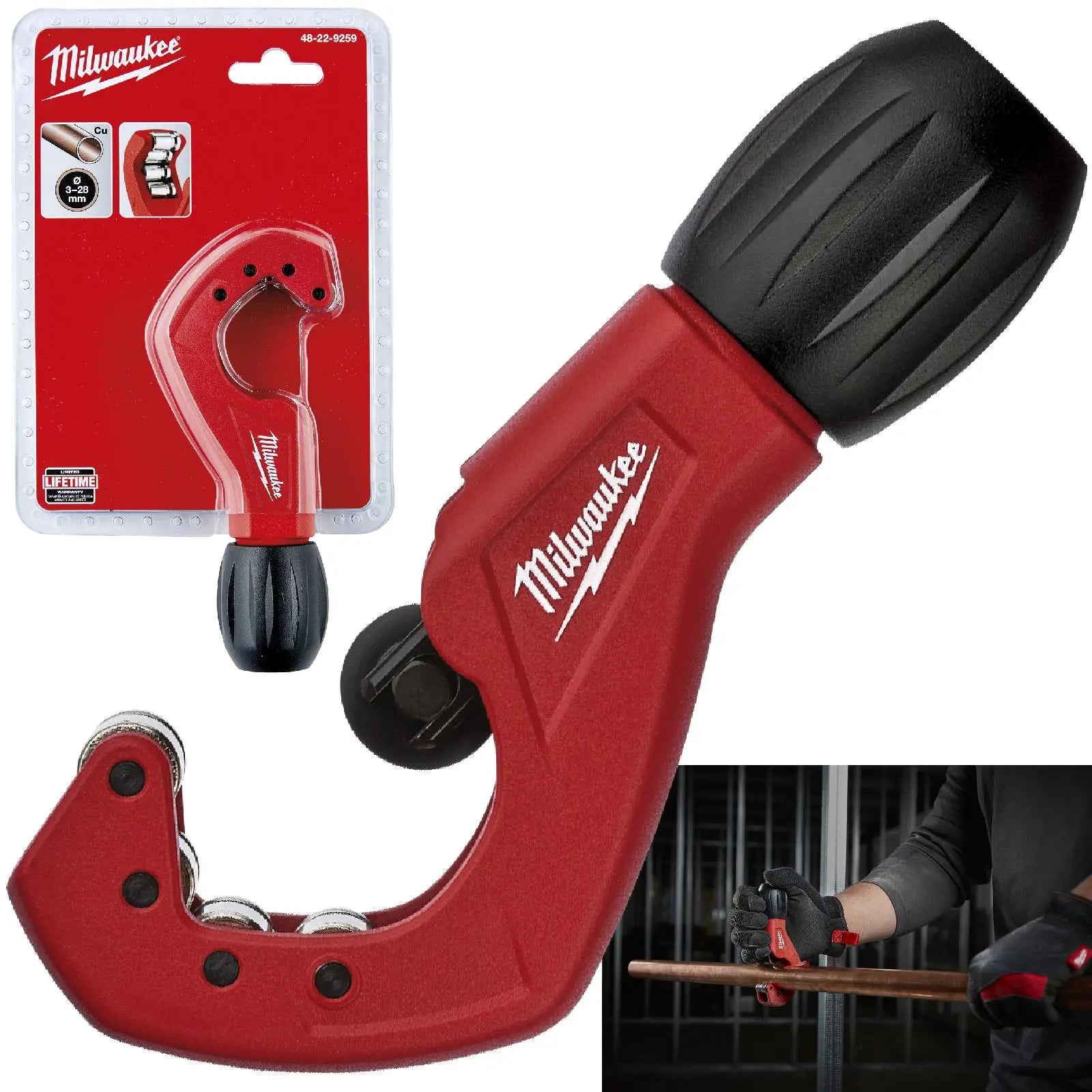 Milwaukee Copper Tubing Cutter Constant Swing 3 - 28mm Capacity 