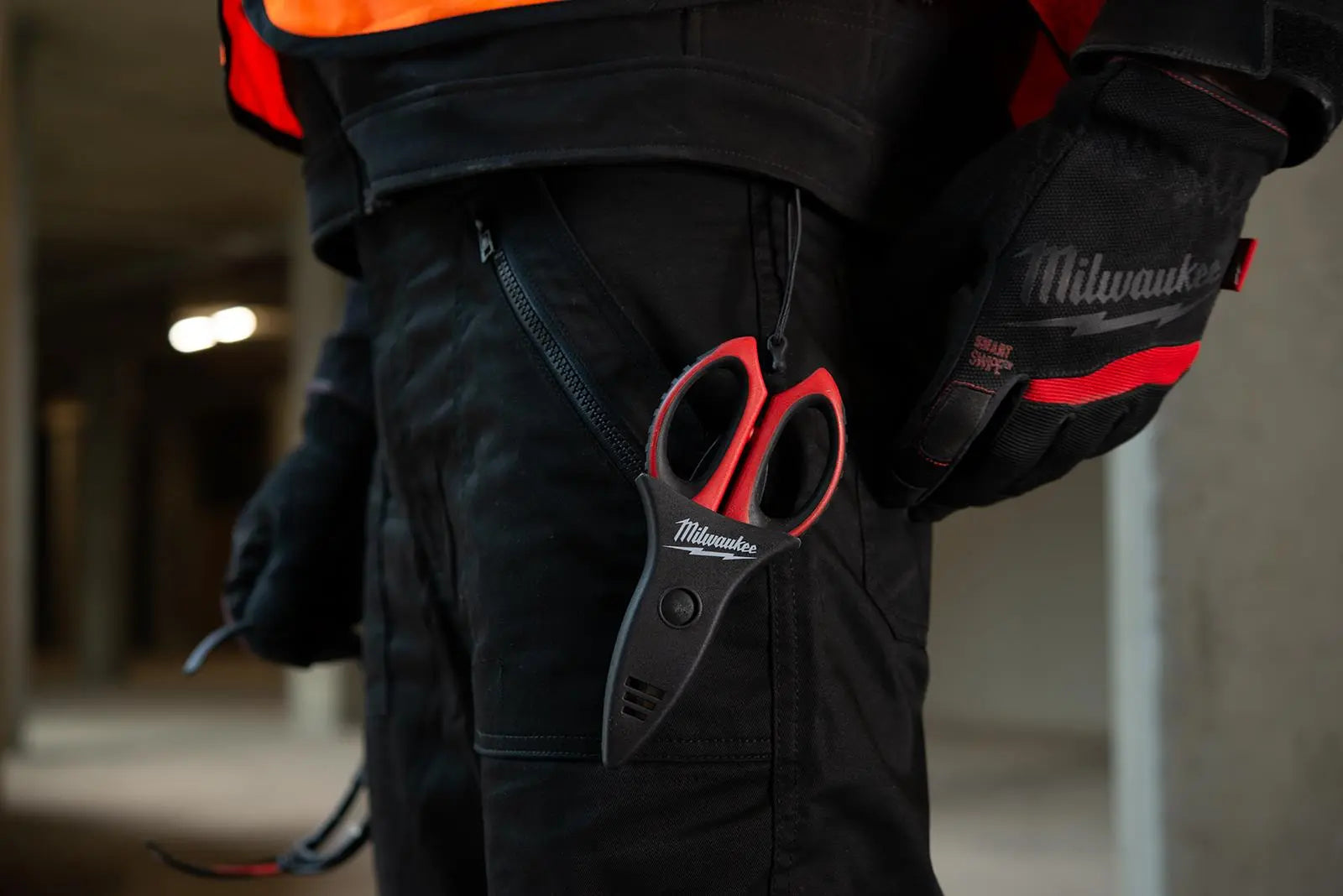 Milwaukee Electrician Scissor with Tool Holder Belt Pouch 