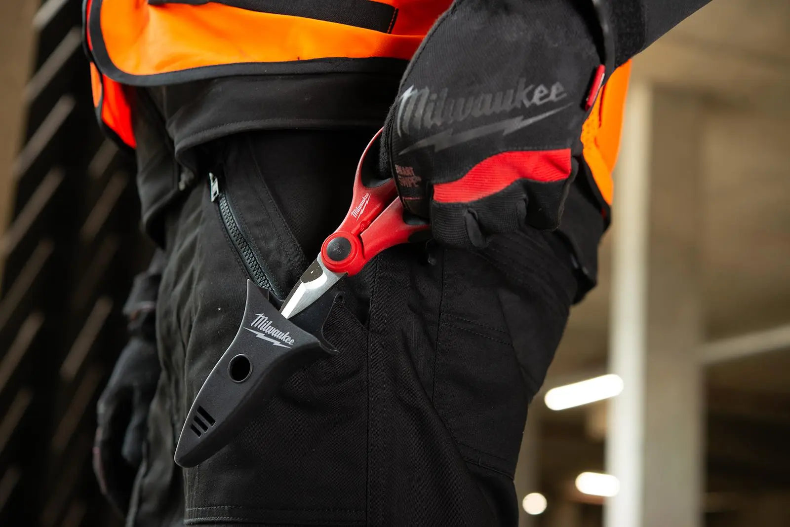 Milwaukee Electrician Scissor with Tool Holder Belt Pouch 