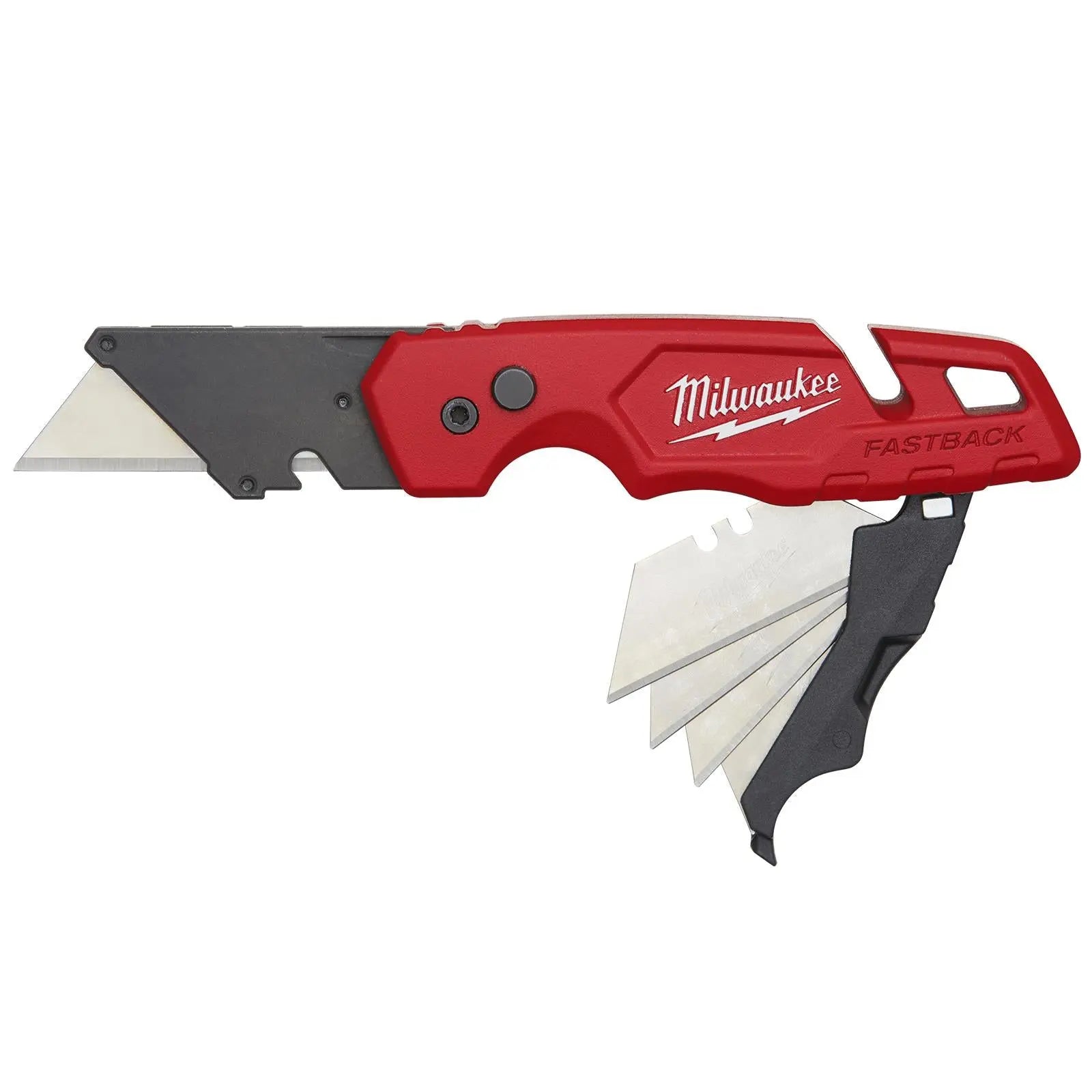 Milwaukee FASTBACK Flip Utility Knife with Blade Storage - White Rose