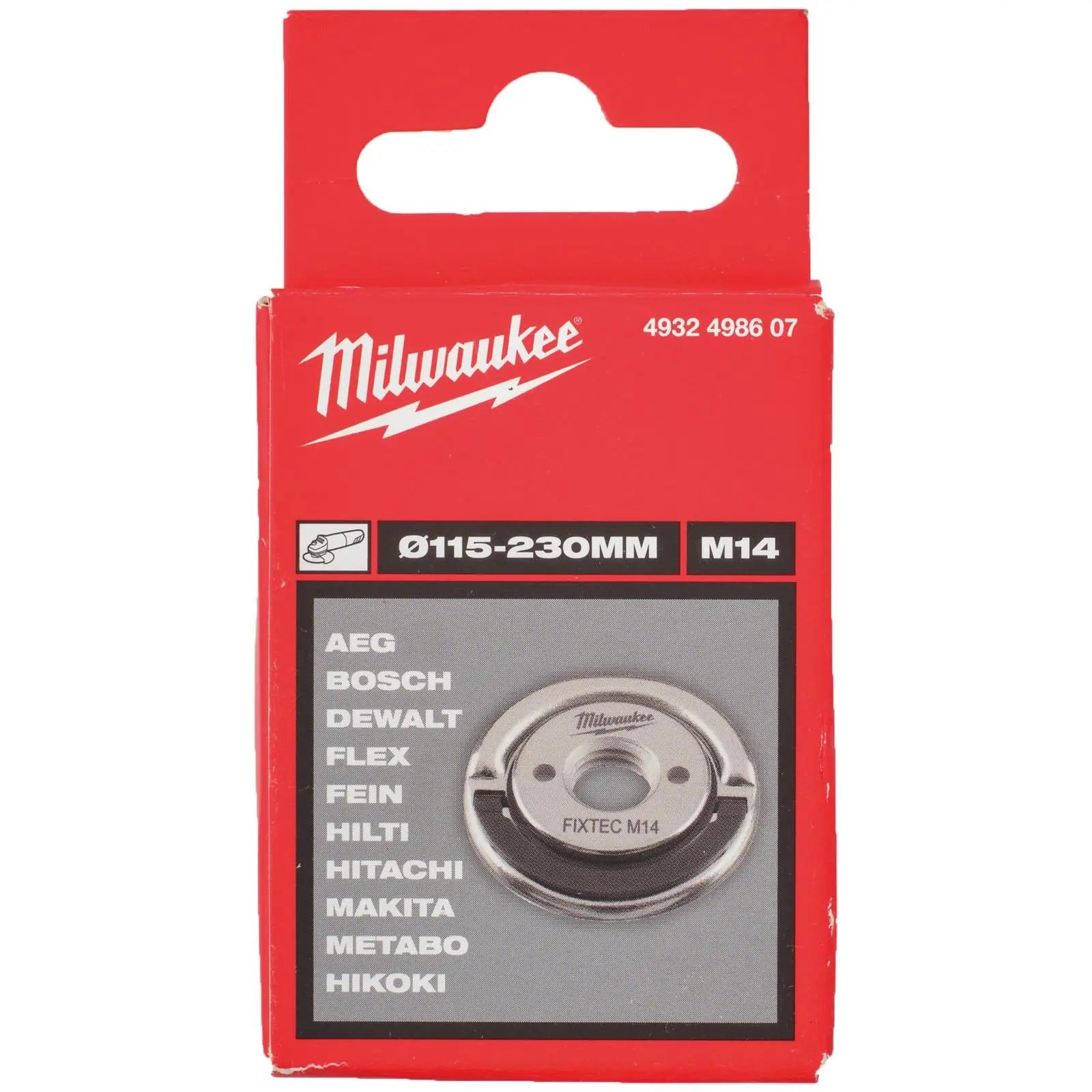 Milwaukee FIXTEC Nut M14 Universal for Angle Grinders Gen II  White Rose Tools