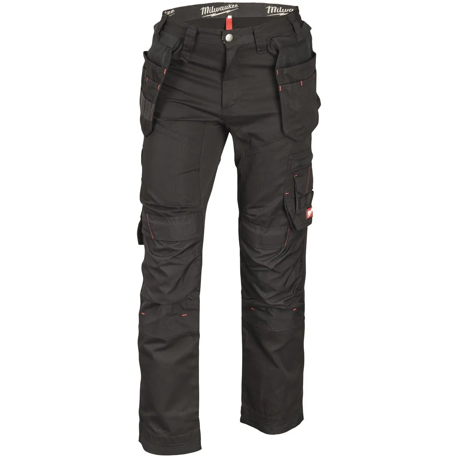 Milwaukee FREEFLEX Work Pants Trousers Black - Choose Size  White Rose Tools