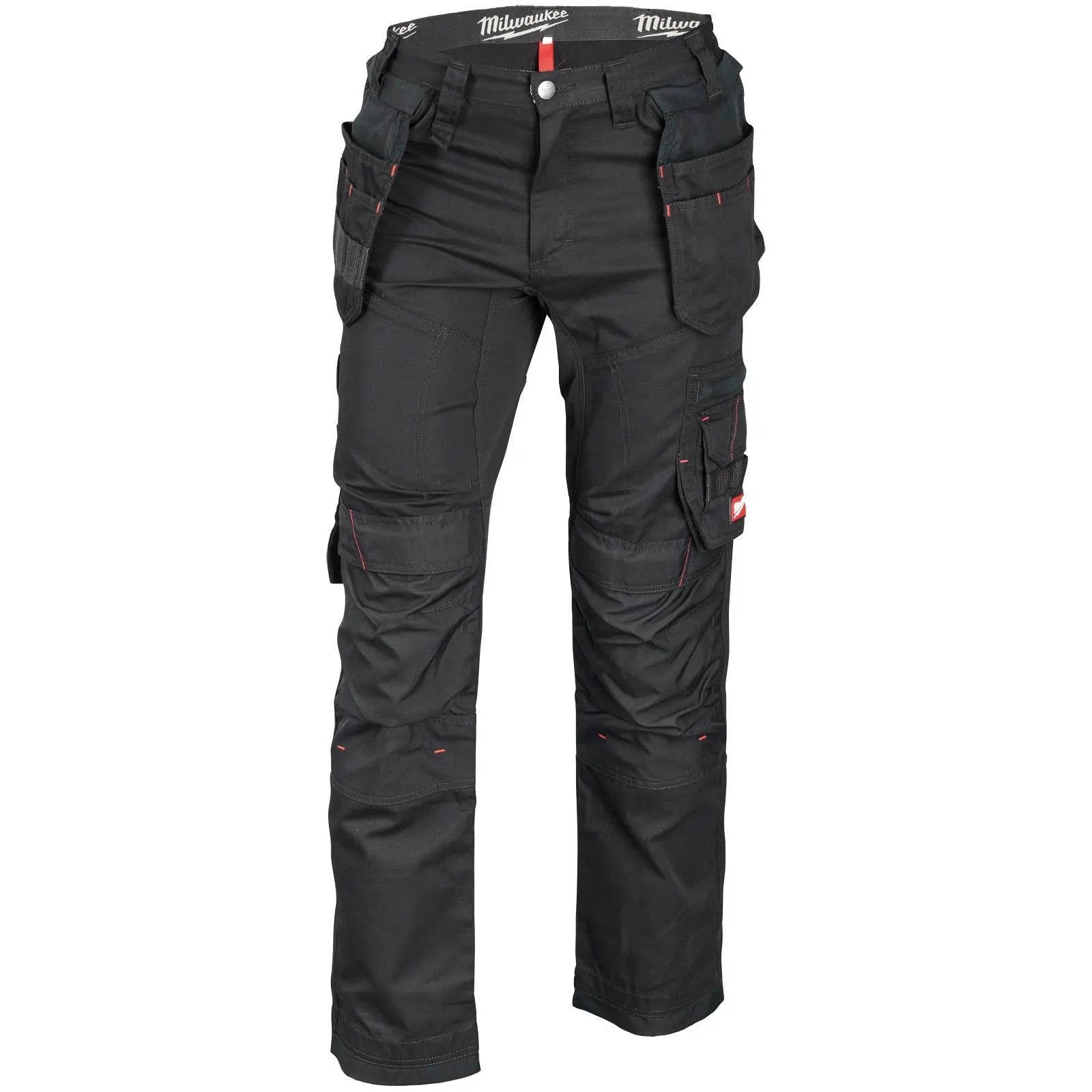 Milwaukee FREEFLEX Work Pants Trousers Black - Choose Size  White Rose Tools