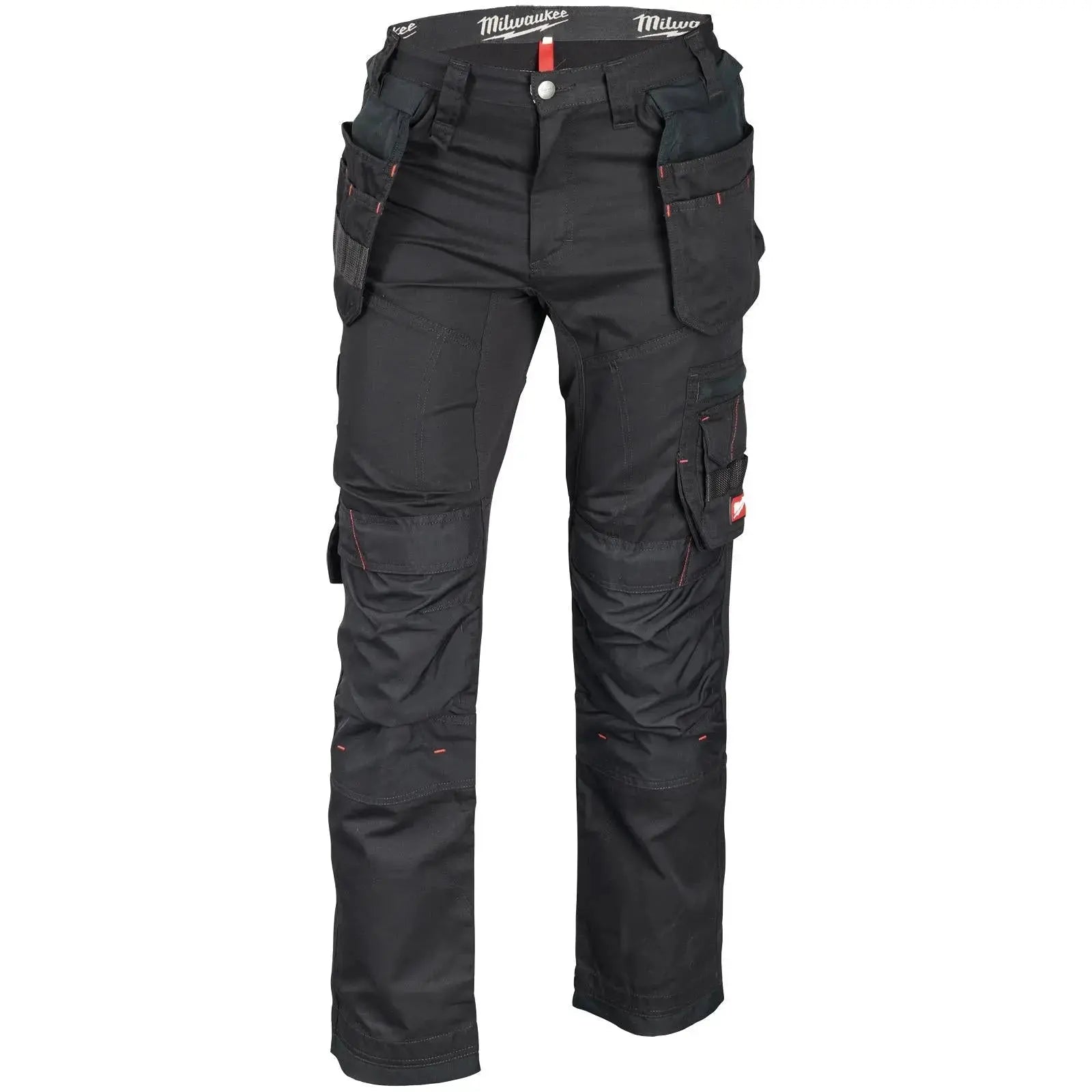 Milwaukee FREEFLEX Work Pants Trousers Black - Choose Size  White Rose Tools