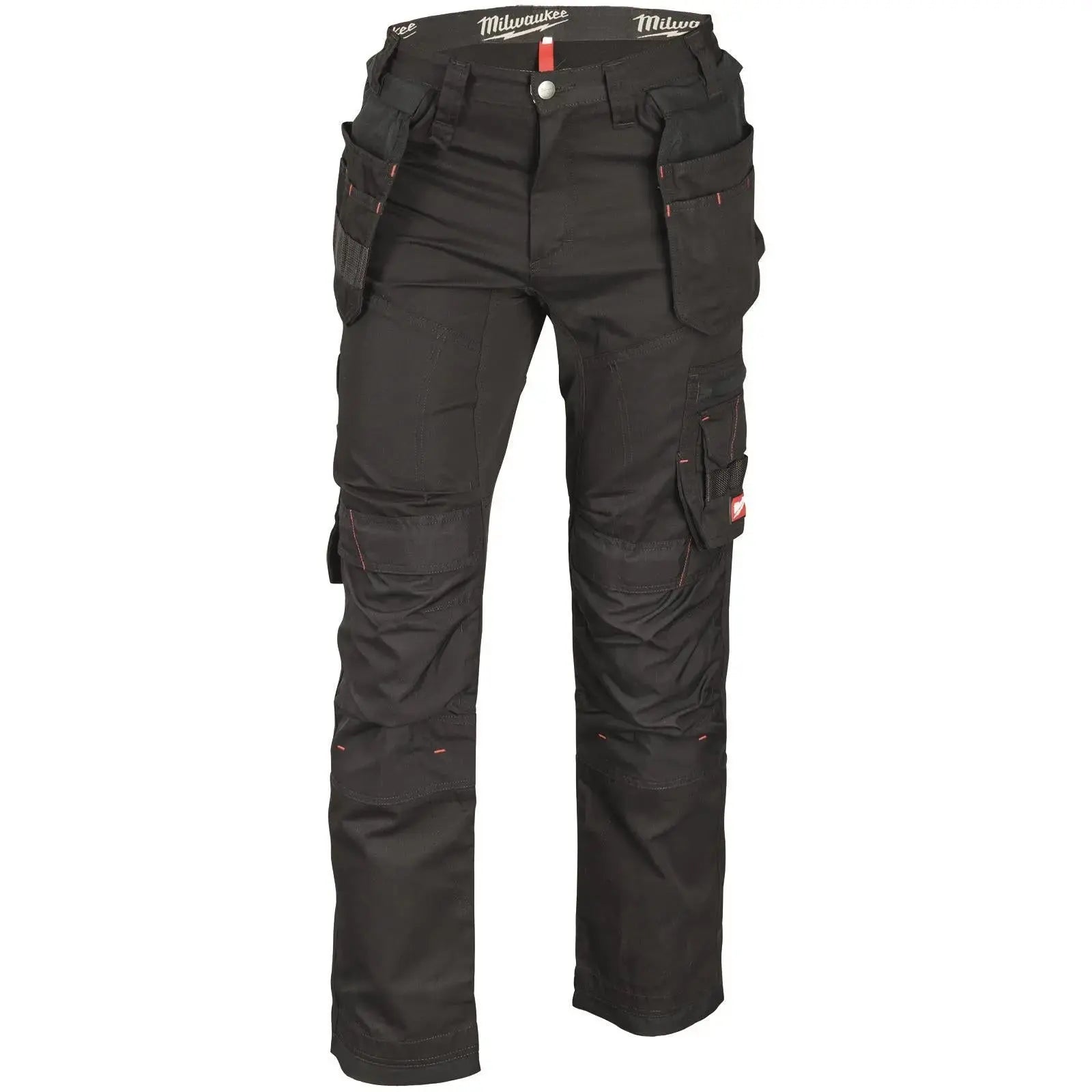 Milwaukee FREEFLEX Work Pants Trousers Black - Choose Size  White Rose Tools