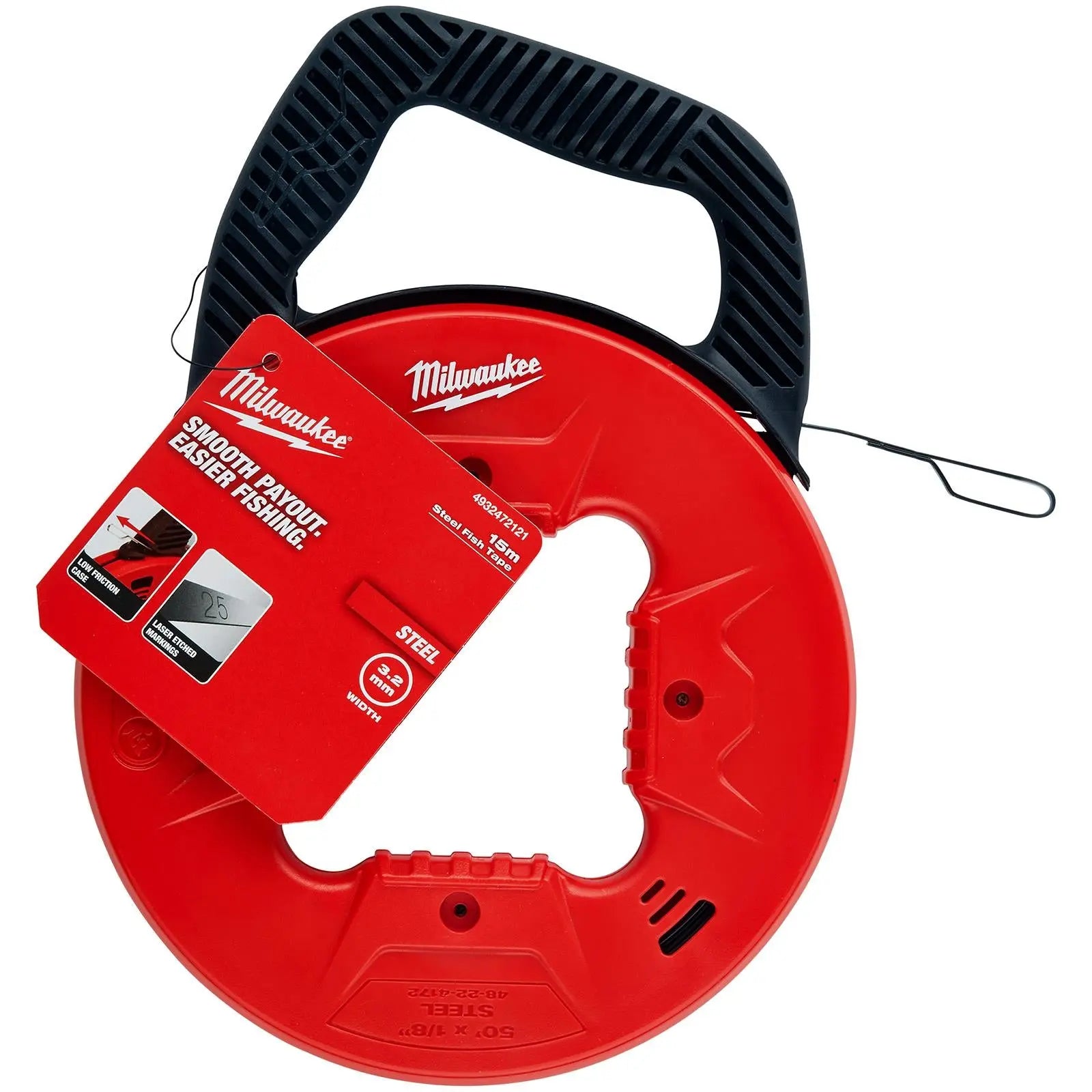 Milwaukee Fish Tape Steel 15m Cable Management Draw Wire Pulling Electrician 