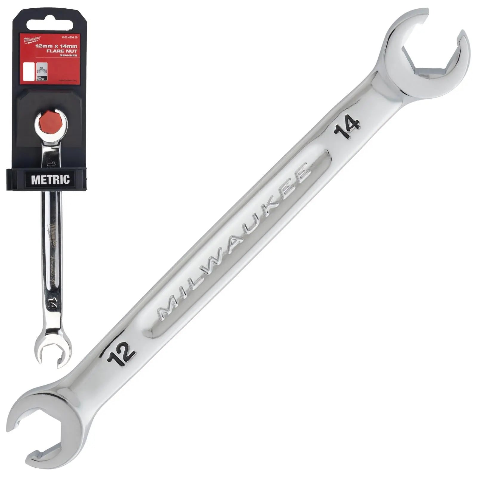 Milwaukee Flare Nut Brake Pipe Spanners Individual - Choose Size  White Rose Tools